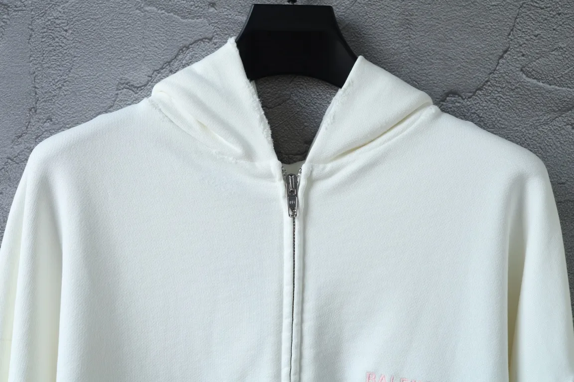 Distressed Logo-Embroidered Zip-Up Hoodie D29921336 — view 24