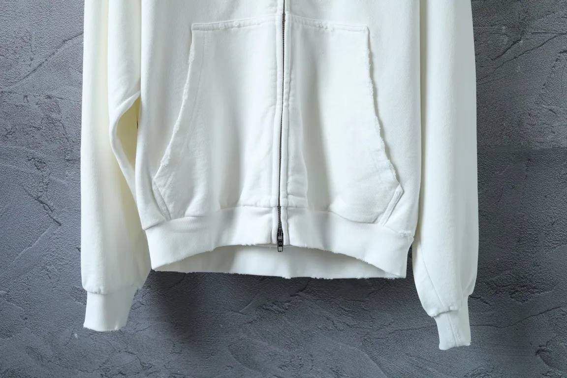 Distressed Logo-Embroidered Zip-Up Hoodie D29921336 — view 25