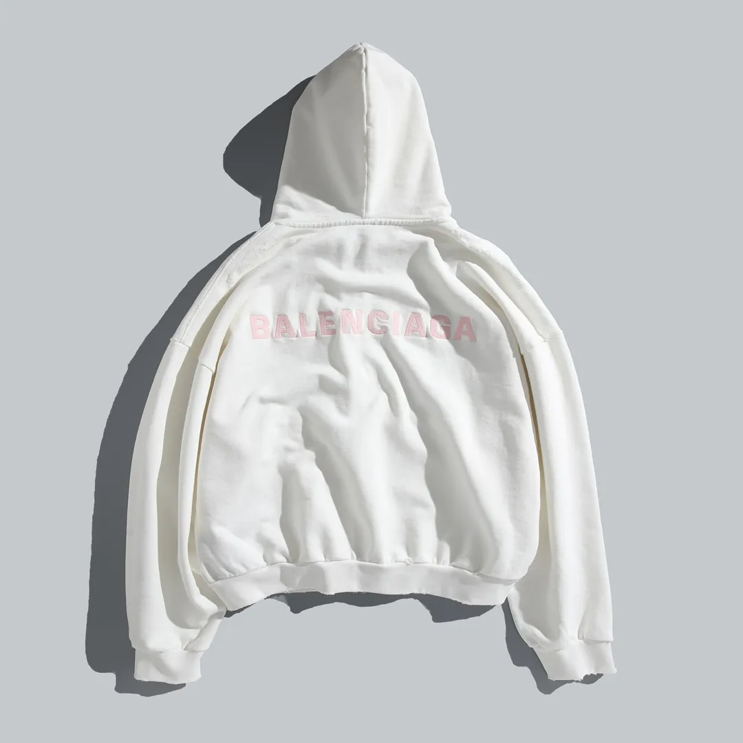 Distressed Logo-Embroidered Zip-Up Hoodie D29921336 — view 29