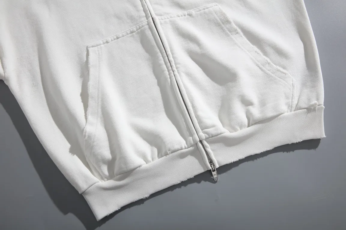 Distressed Logo-Embroidered Zip-Up Hoodie D29921336 — view 31