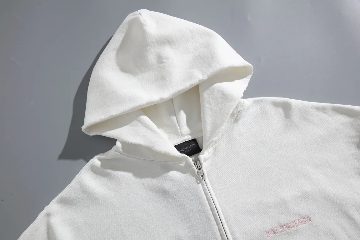Distressed Logo-Embroidered Zip-Up Hoodie D29921336 — view 34