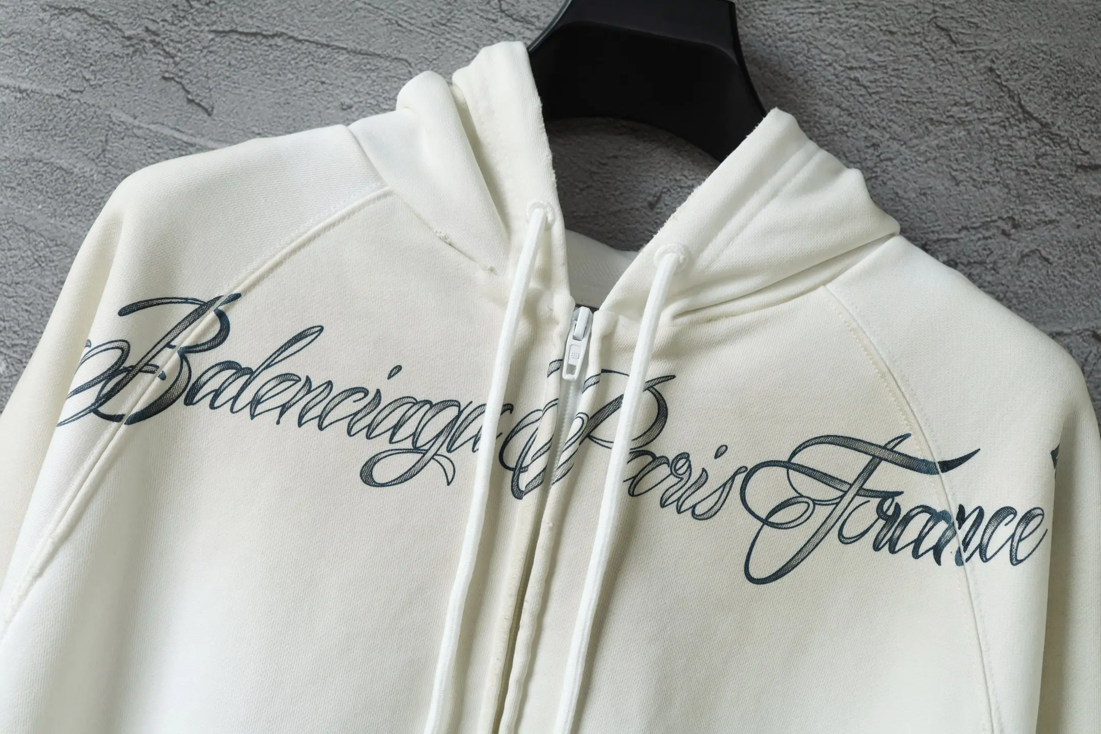 Graphic Print Distressed Zip-Up Hoodie D31918772 — view 3