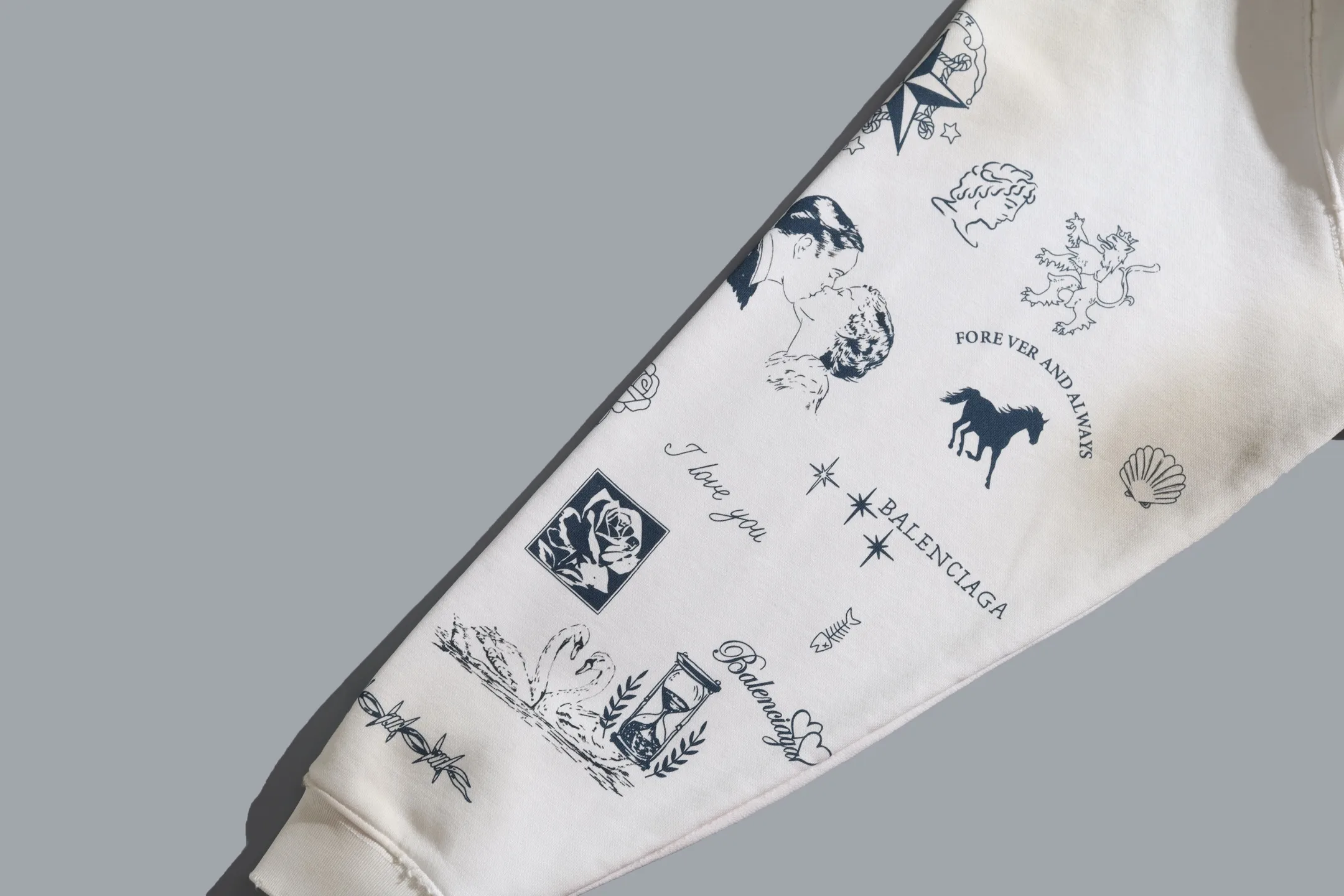 Graphic Print Distressed Zip-Up Hoodie D31918772 — view 12