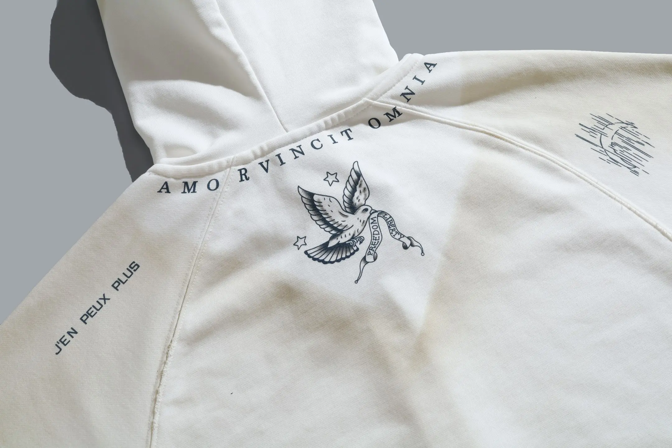 Graphic Print Distressed Zip-Up Hoodie D31918772 — view 13