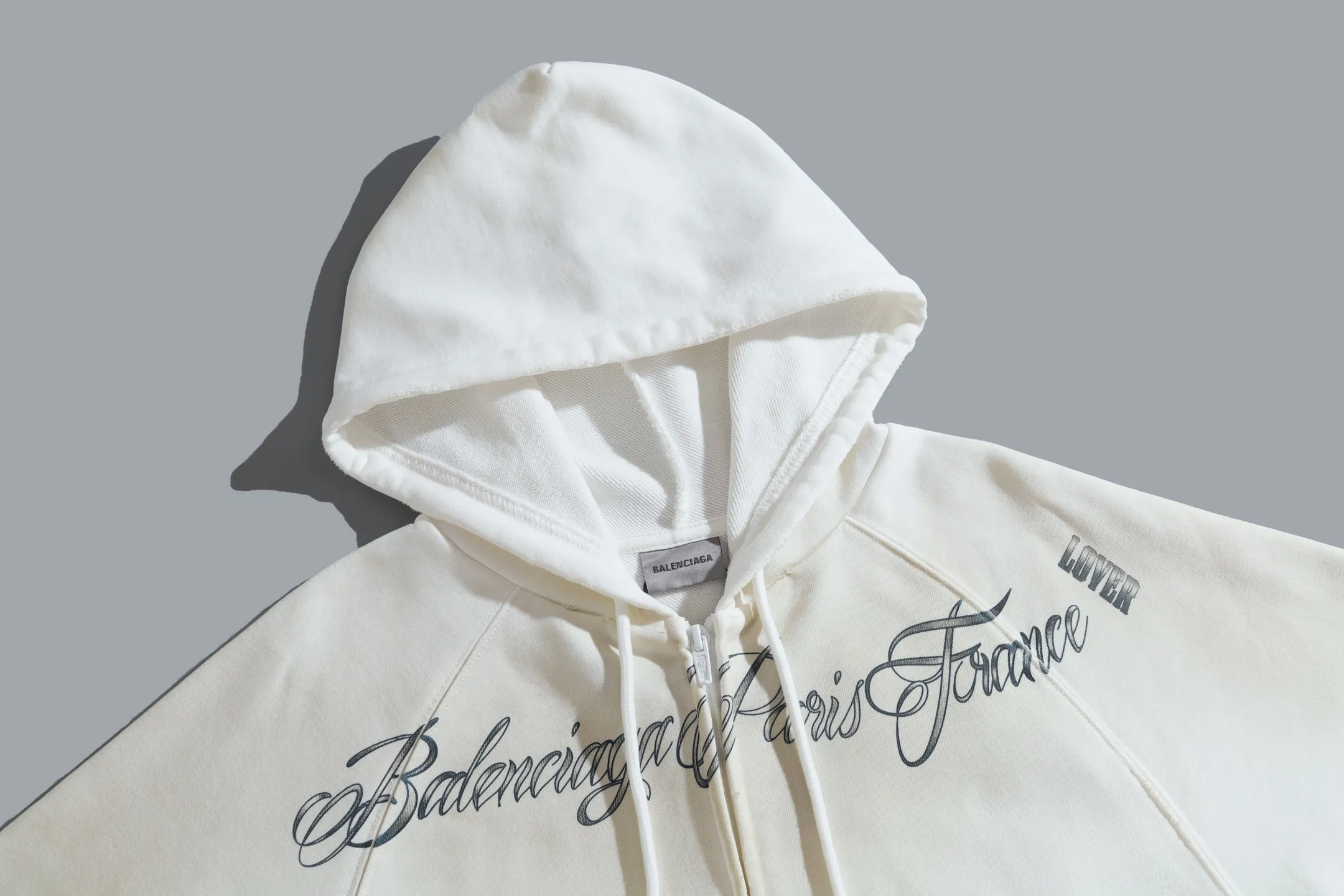 Graphic Print Distressed Zip-Up Hoodie D31918772 — view 14