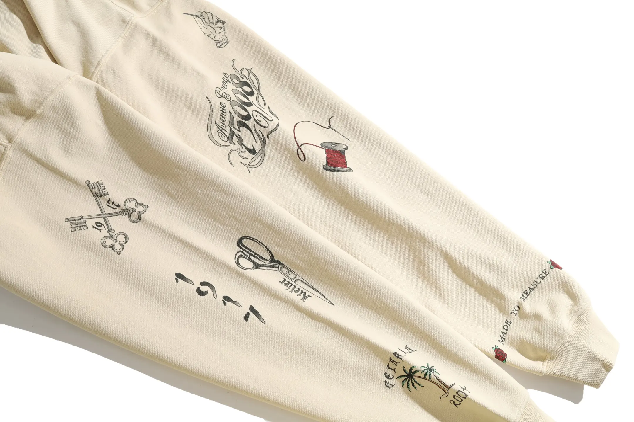 Graffiti Print Zip-Up Hoodie D31921309 — view 6
