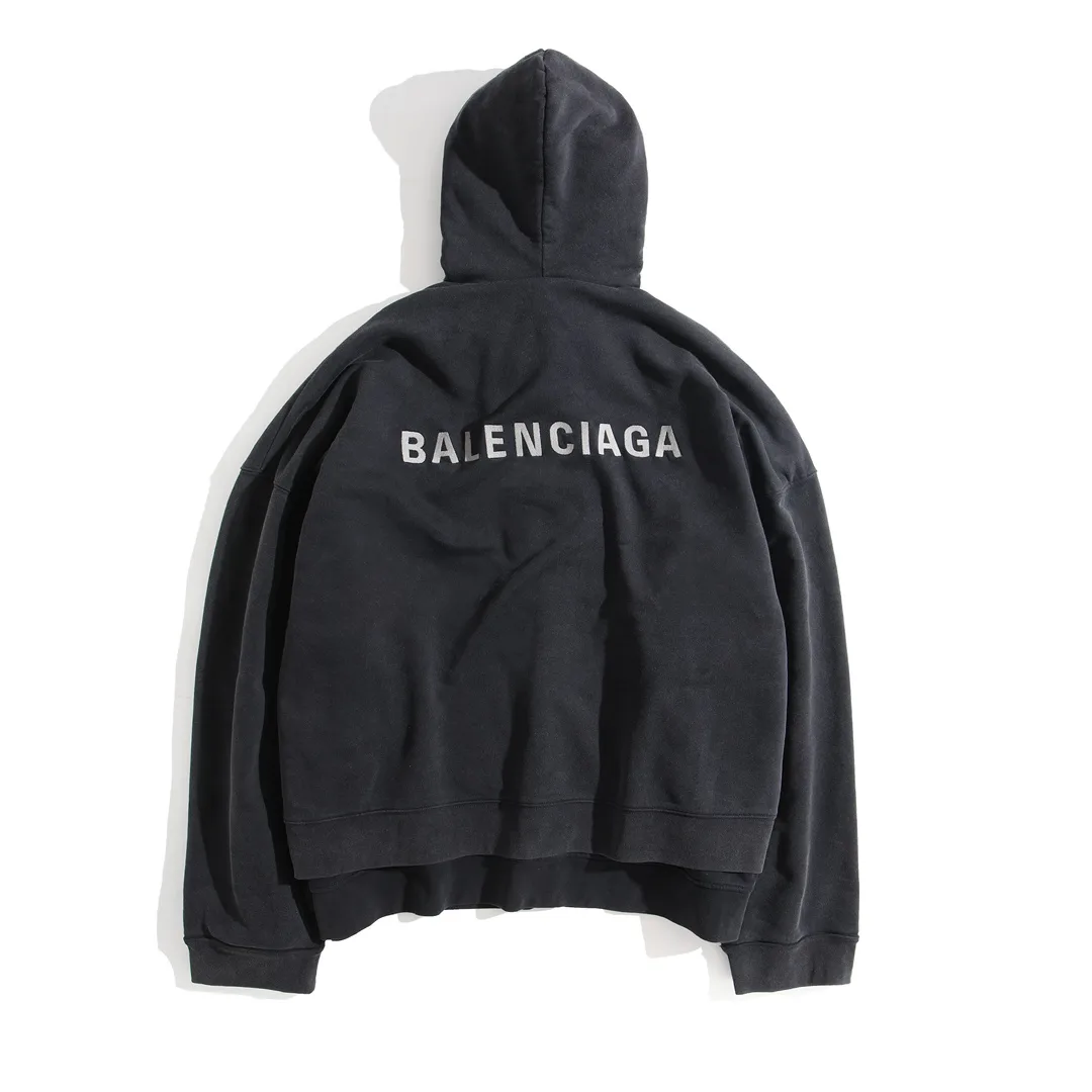 Logo-Embroidered Layered Zip-Up Hoodie D49921273 — view 2