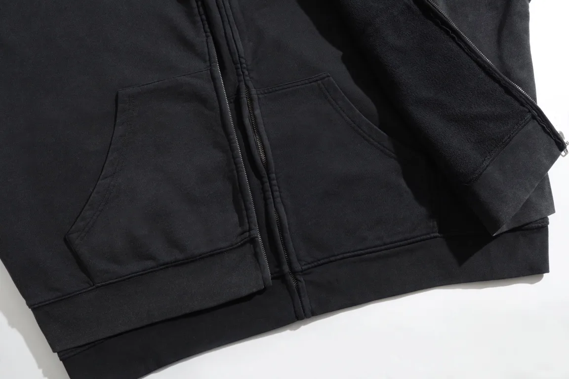 Logo-Embroidered Layered Zip-Up Hoodie D49921273 — view 6
