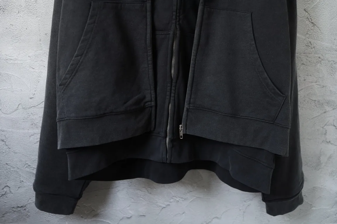 Logo-Embroidered Layered Zip-Up Hoodie D49921273 — view 13