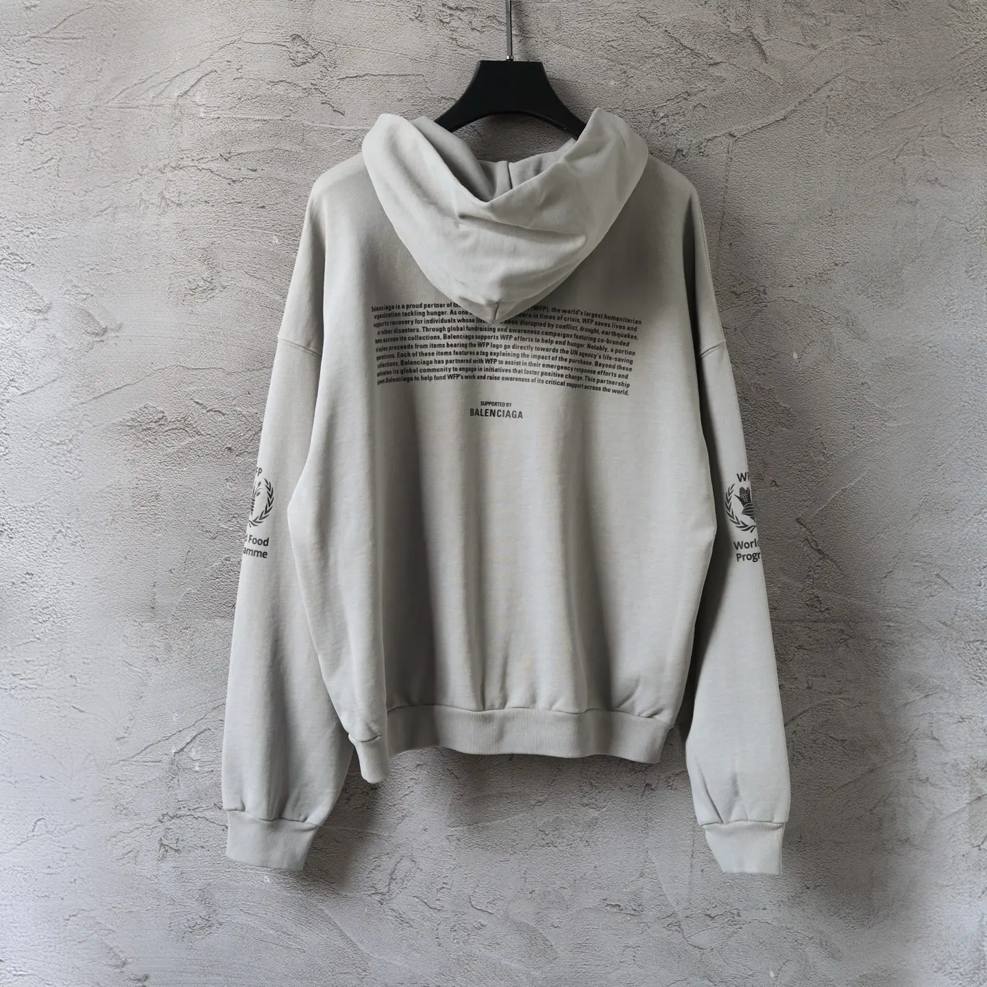 WFP Logo Print Zip-Up Hoodie D29921308 — view 2