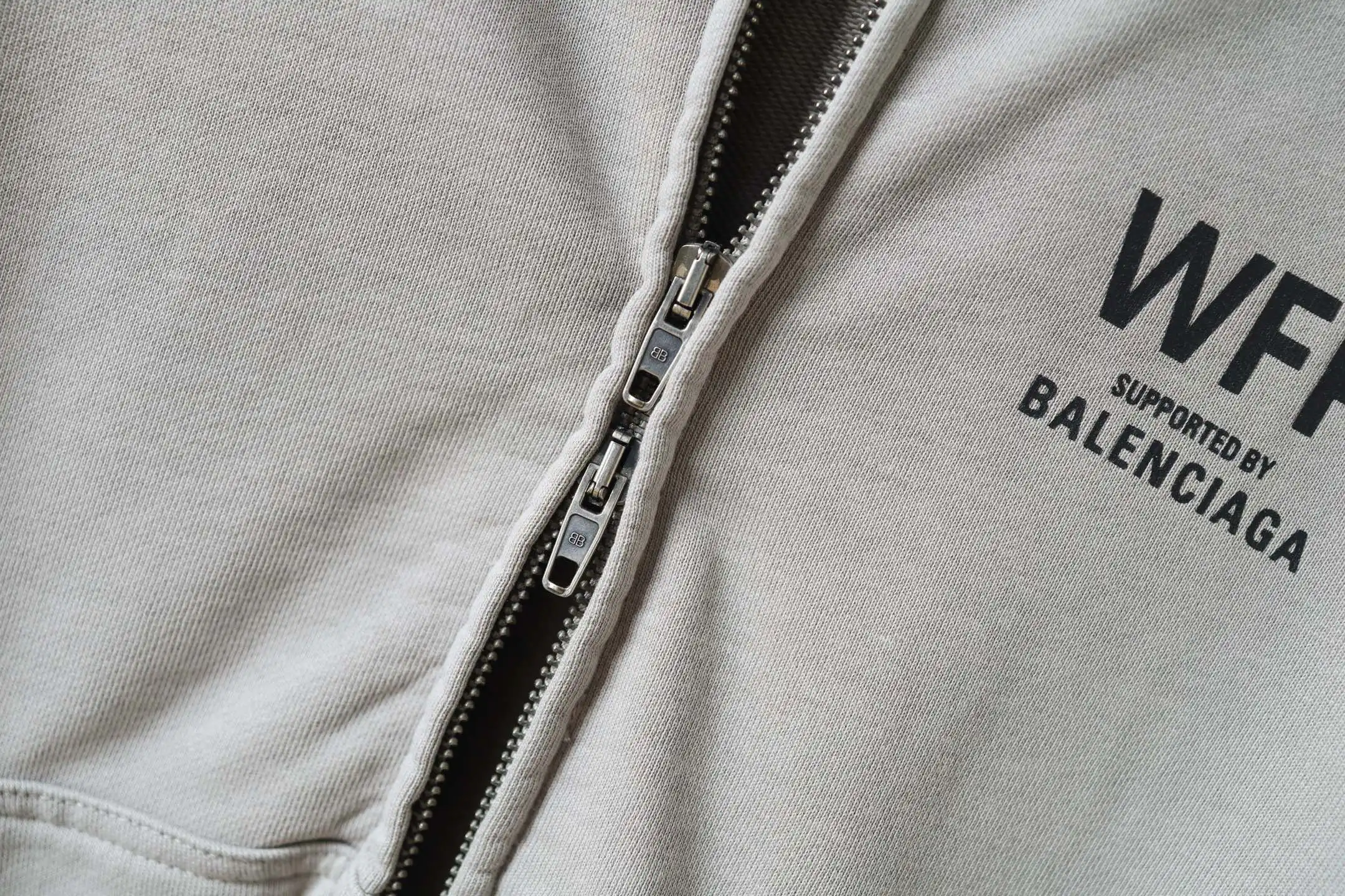 WFP Logo Print Zip-Up Hoodie D29921308 — view 5
