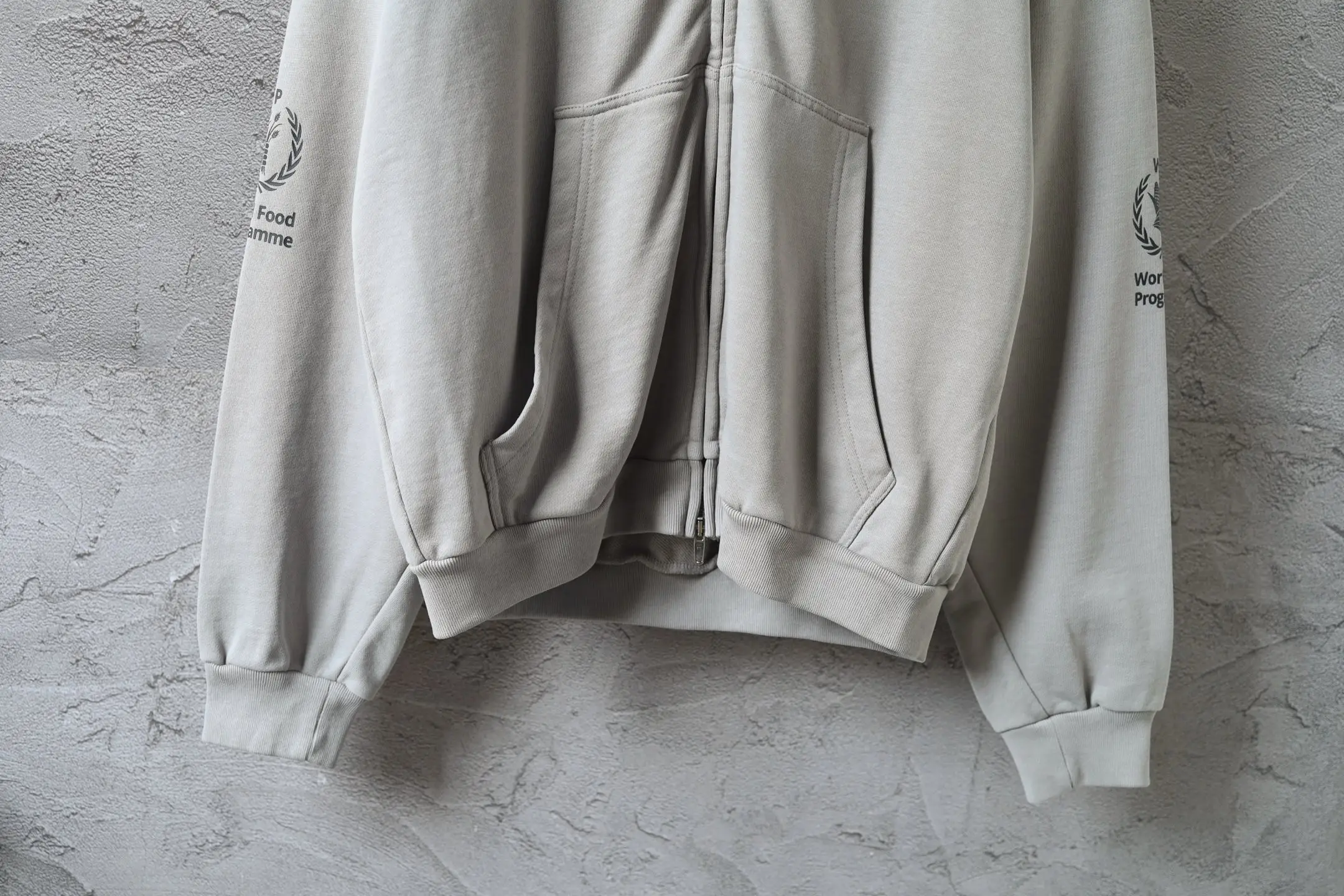 WFP Logo Print Zip-Up Hoodie D29921308 — view 6