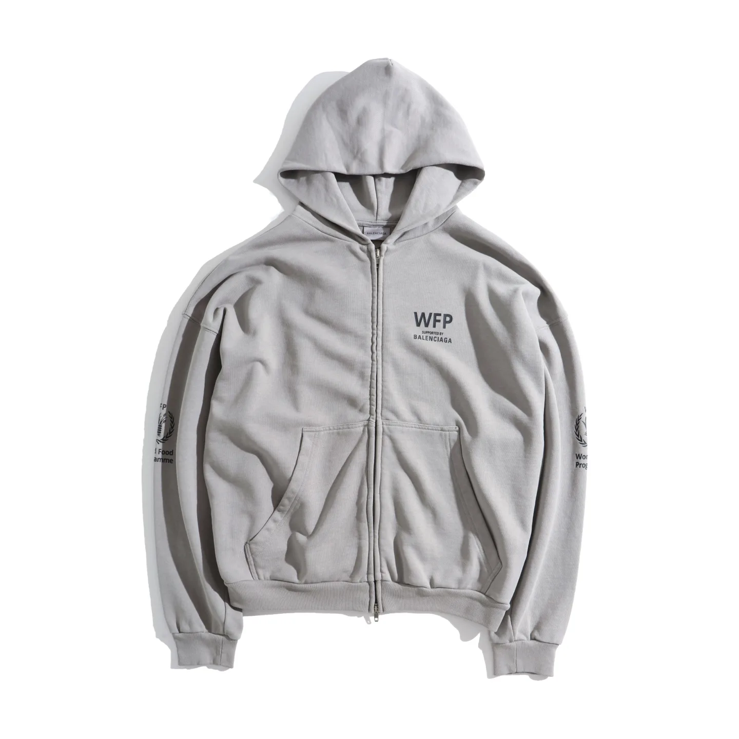 WFP Logo Print Zip-Up Hoodie D29921308 — view 10