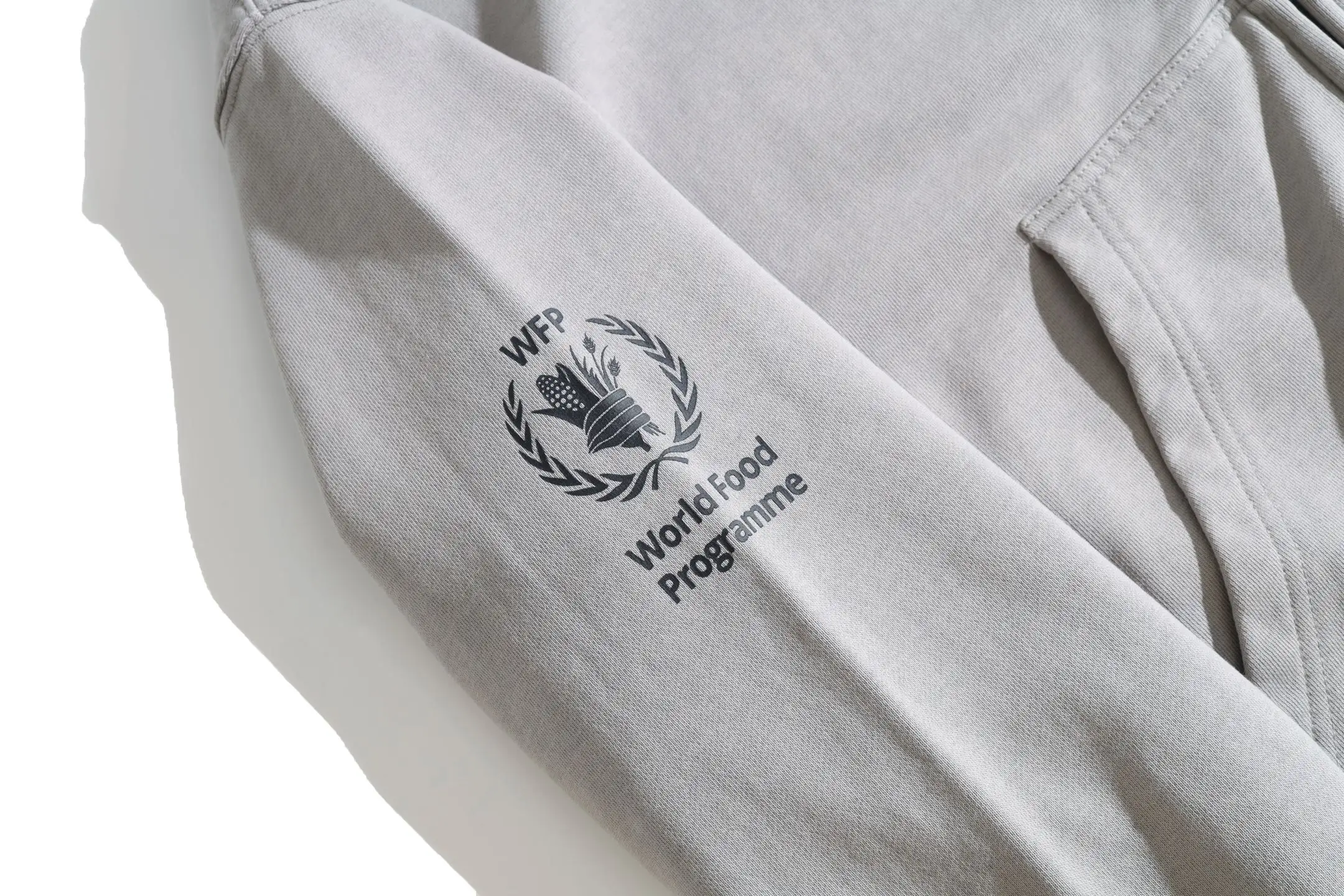 WFP Logo Print Zip-Up Hoodie D29921308 — view 14