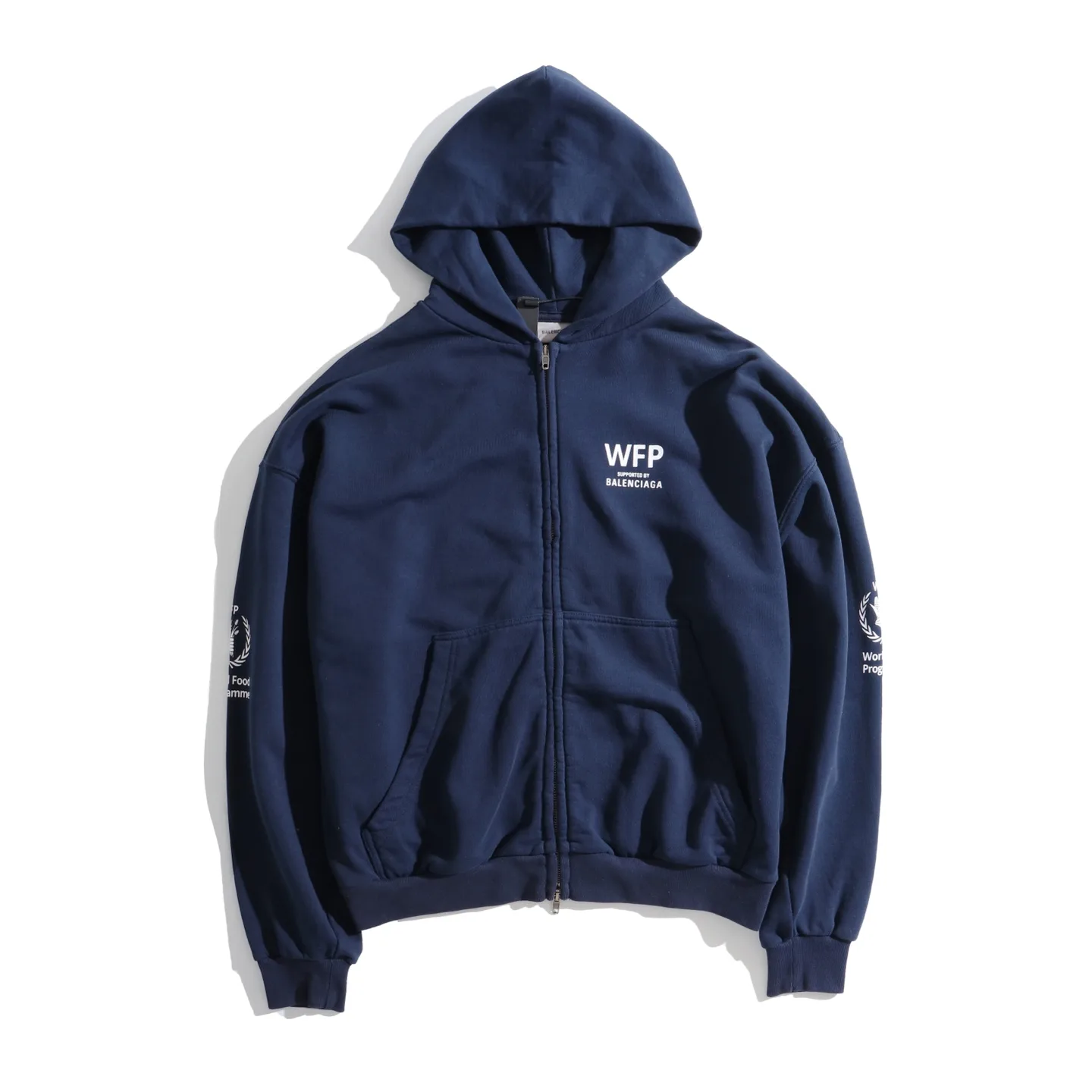WFP Logo Print Zip-Up Hoodie D29921308 — view 28