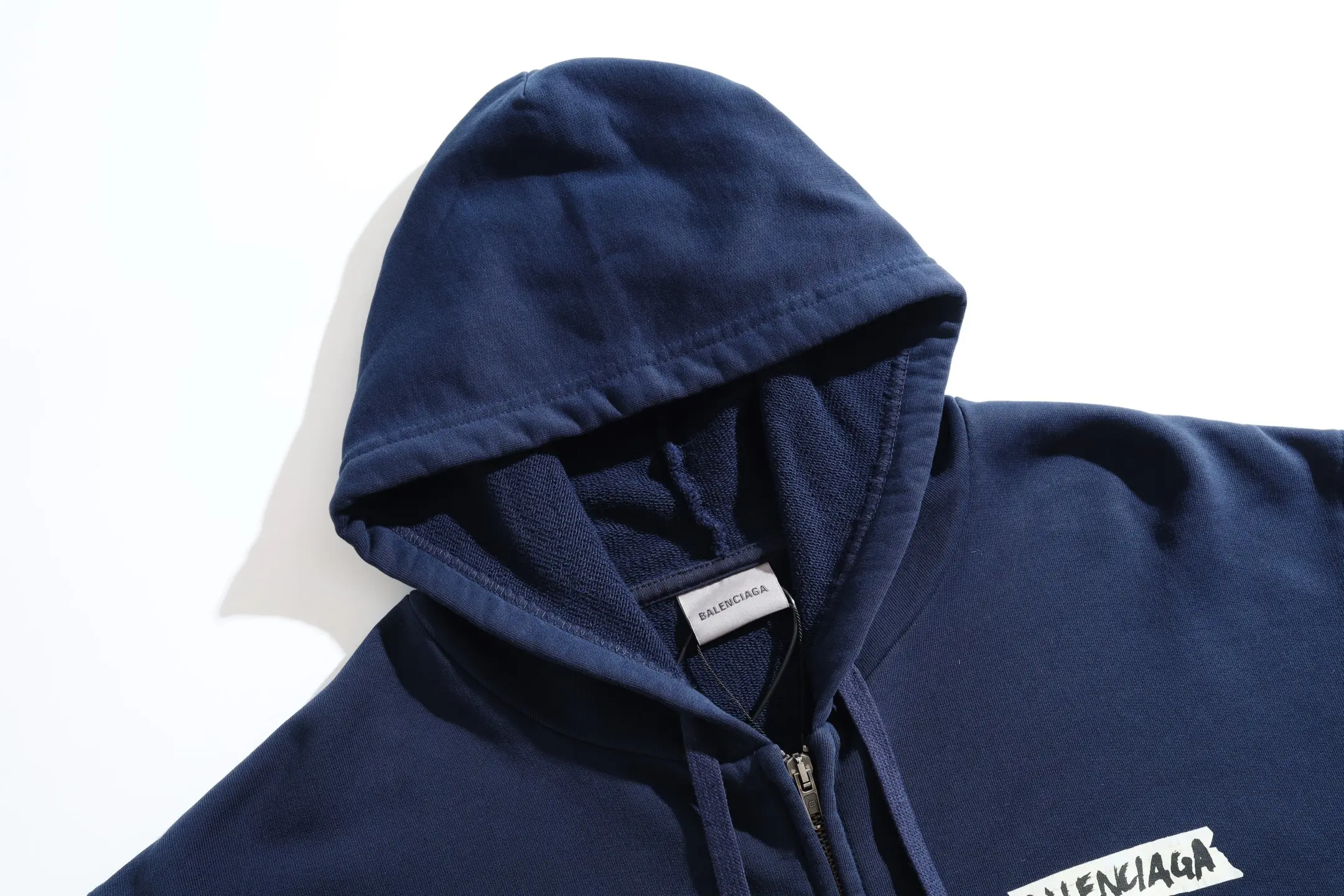 Tape Logo Zip-Up Cotton Hoodie D29921310 — view 5
