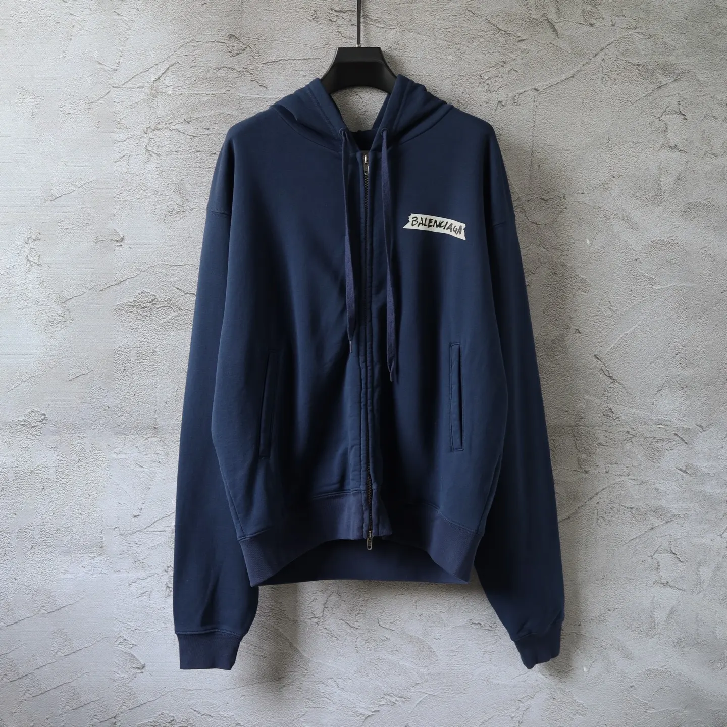 Tape Logo Zip-Up Cotton Hoodie D29921310 — view 10