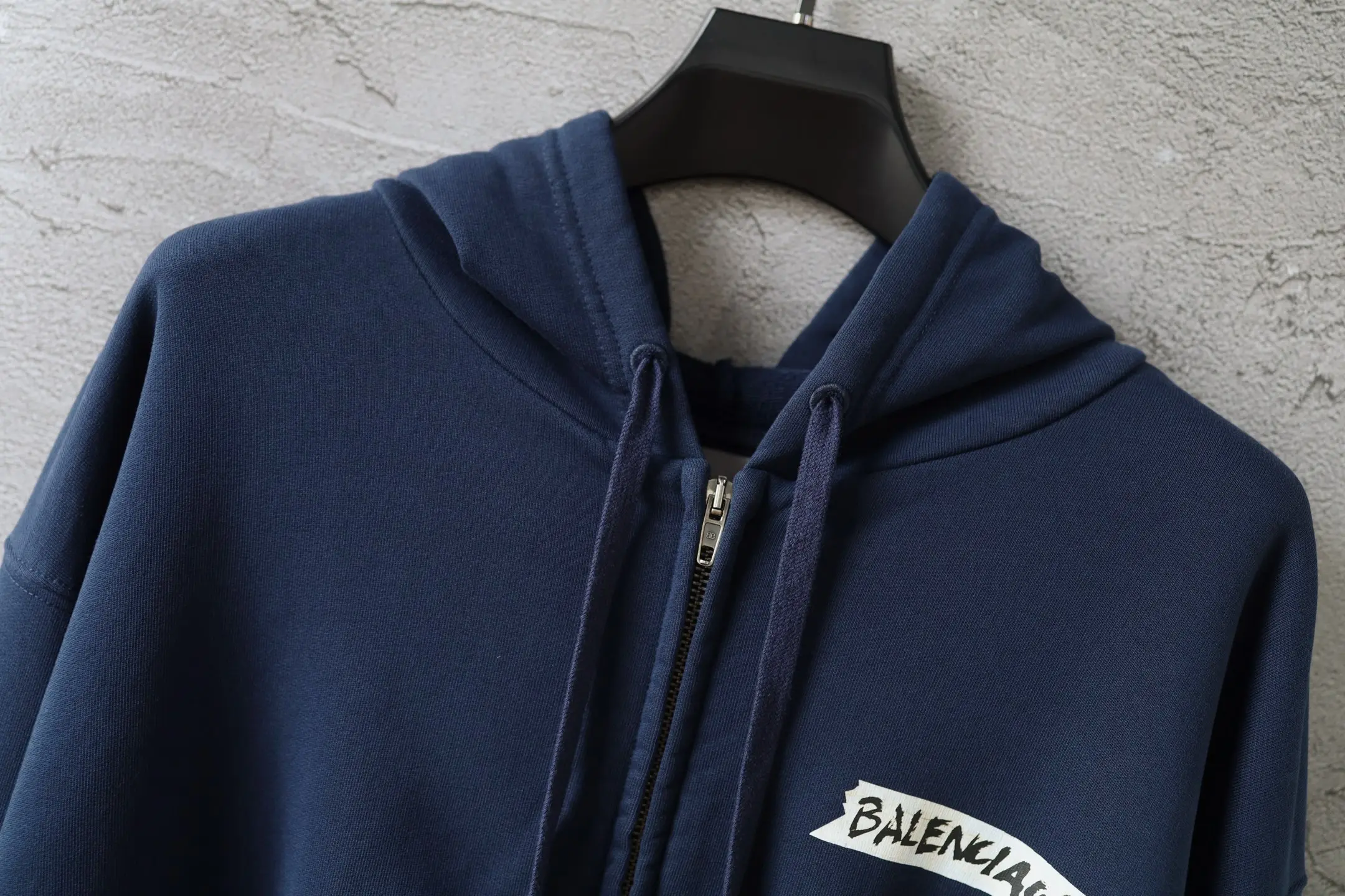 Tape Logo Zip-Up Cotton Hoodie D29921310 — view 14