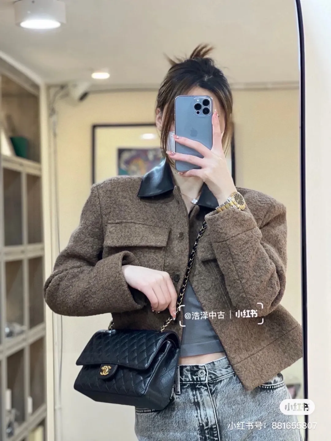 Classic Flap Bag in Caviar Leather D32017928 — view 6