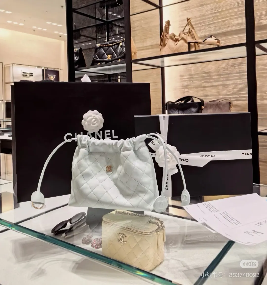 Chanel Quilted Leather Drawstring Bucket Bag D34018087 — view 4