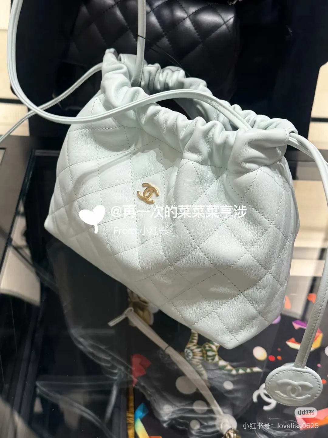 Chanel Quilted Leather Drawstring Bucket Bag D34018087 — view 5