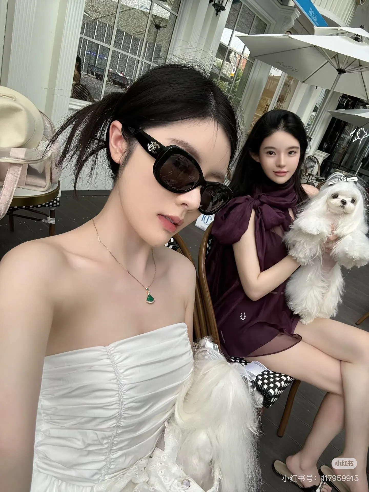 Oval Polarized Sunglasses with Crystal Logo D20018543 — view 6