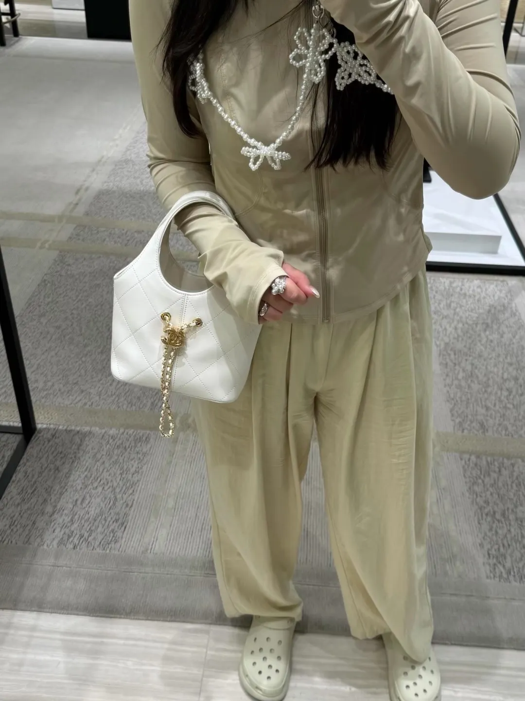 Chanel Quilted Leather Bucket Bag D28518506 — view 2