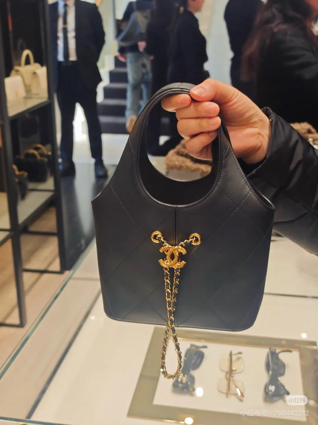 Chanel Quilted Leather Bucket Bag D28518506 — view 3