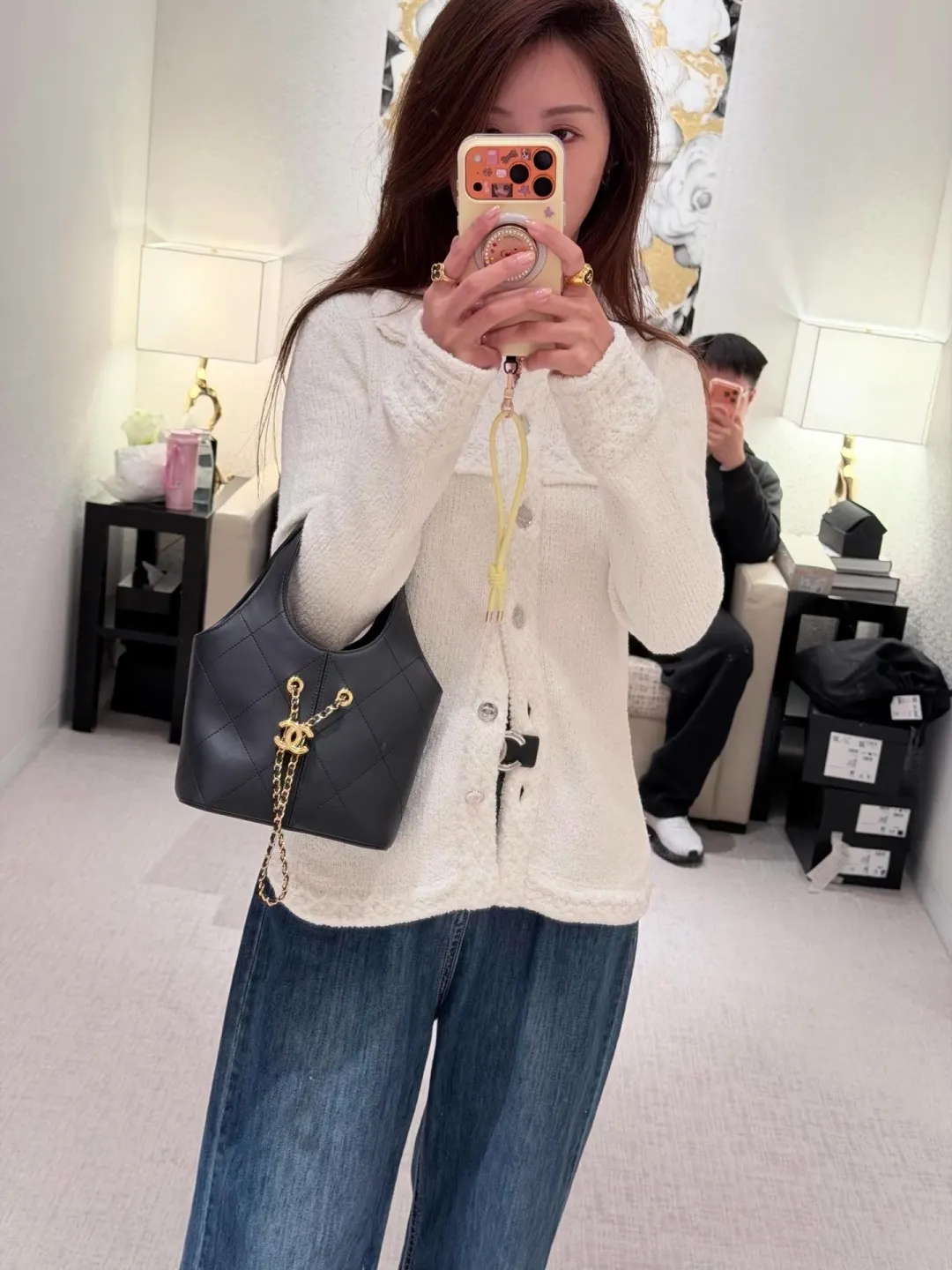 Chanel Quilted Leather Bucket Bag D28518506 — view 4