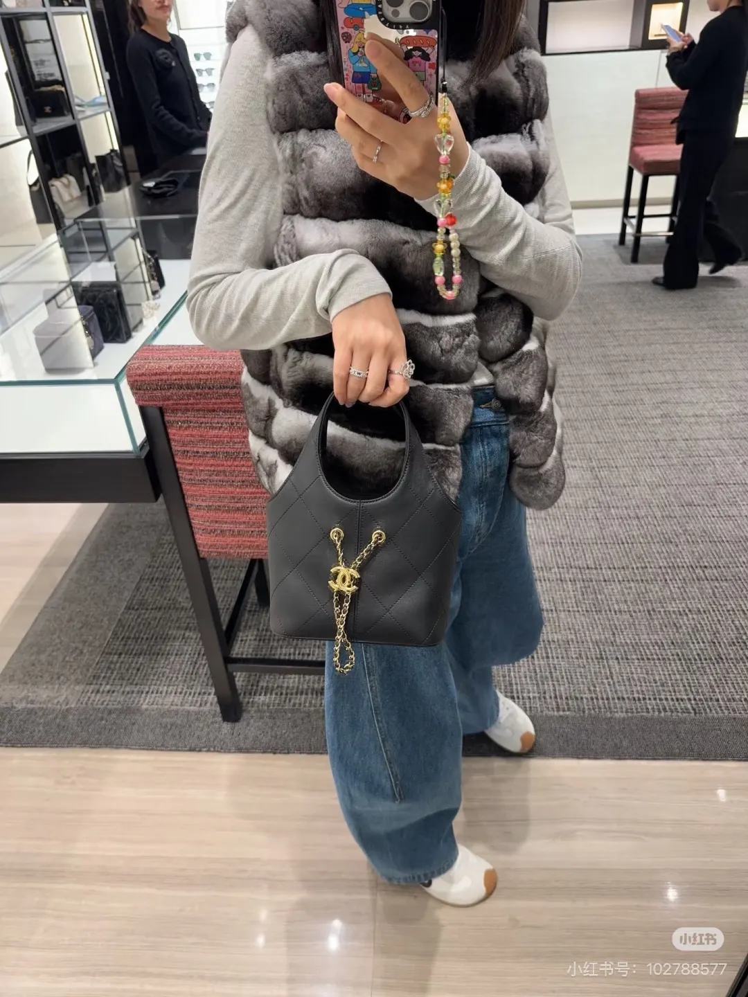 Chanel Quilted Leather Bucket Bag D28518506 — view 6