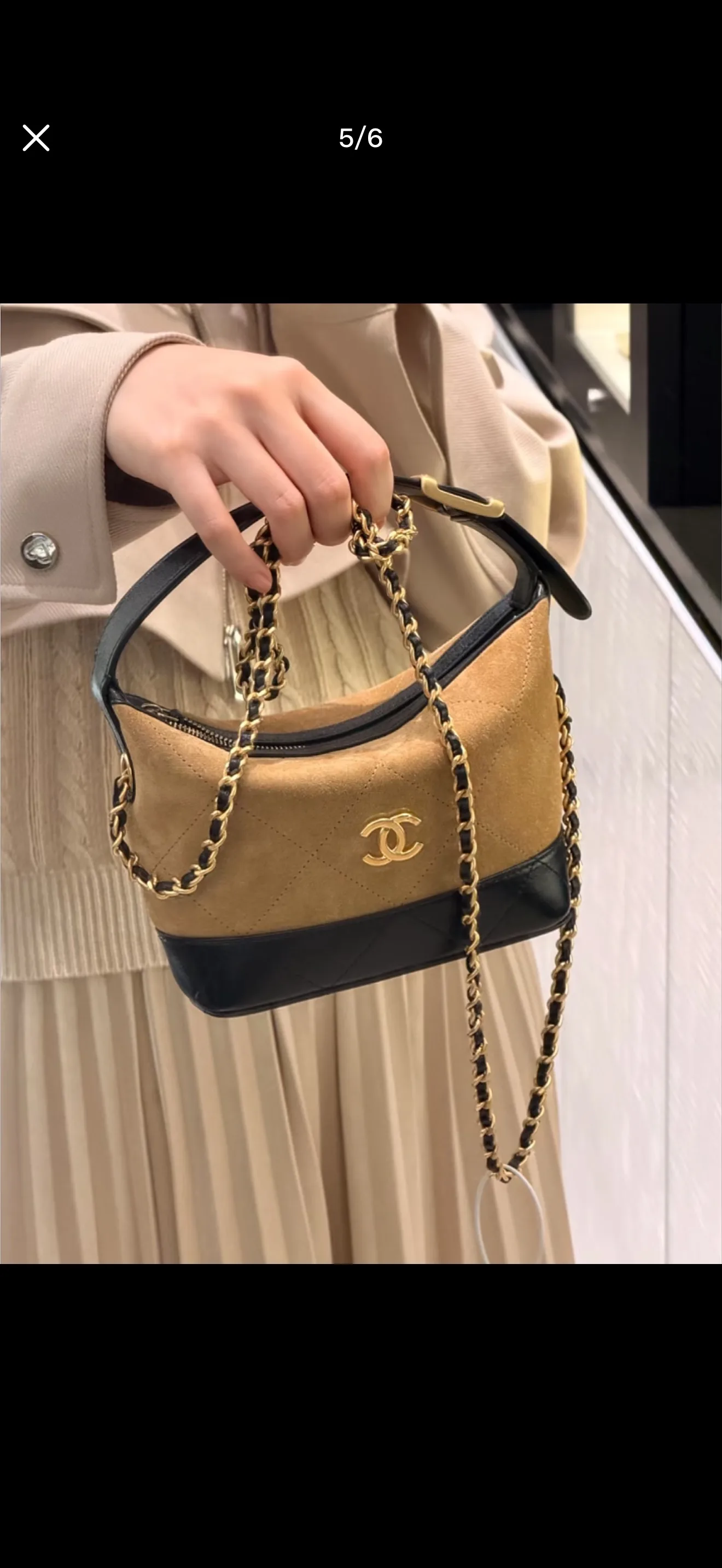 Chanel 26S Suede & Leather Lunch Box Bag D35518171 — view 8