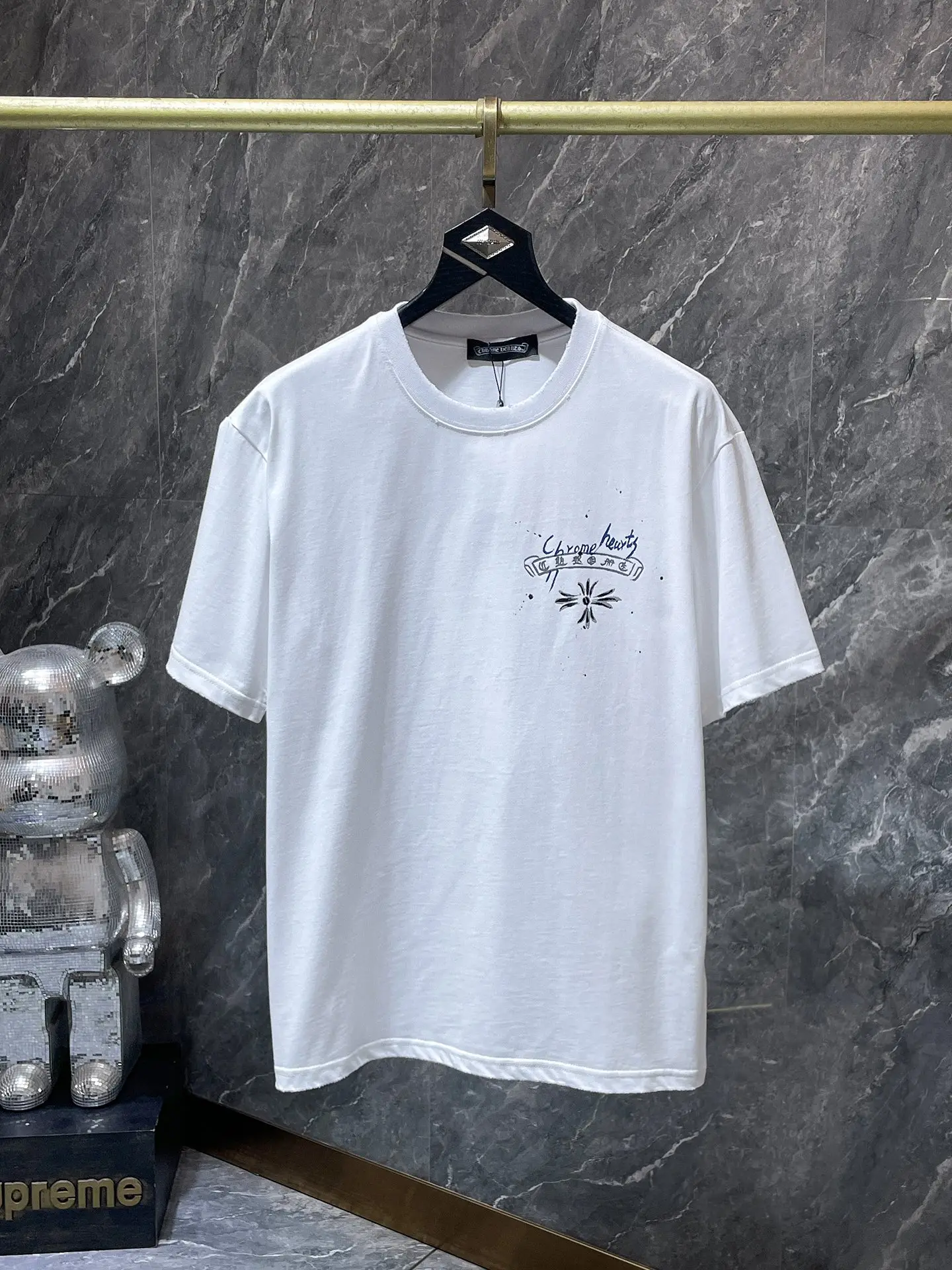 Hand-Painted Ink Splatter Logo T-Shirt D5515446