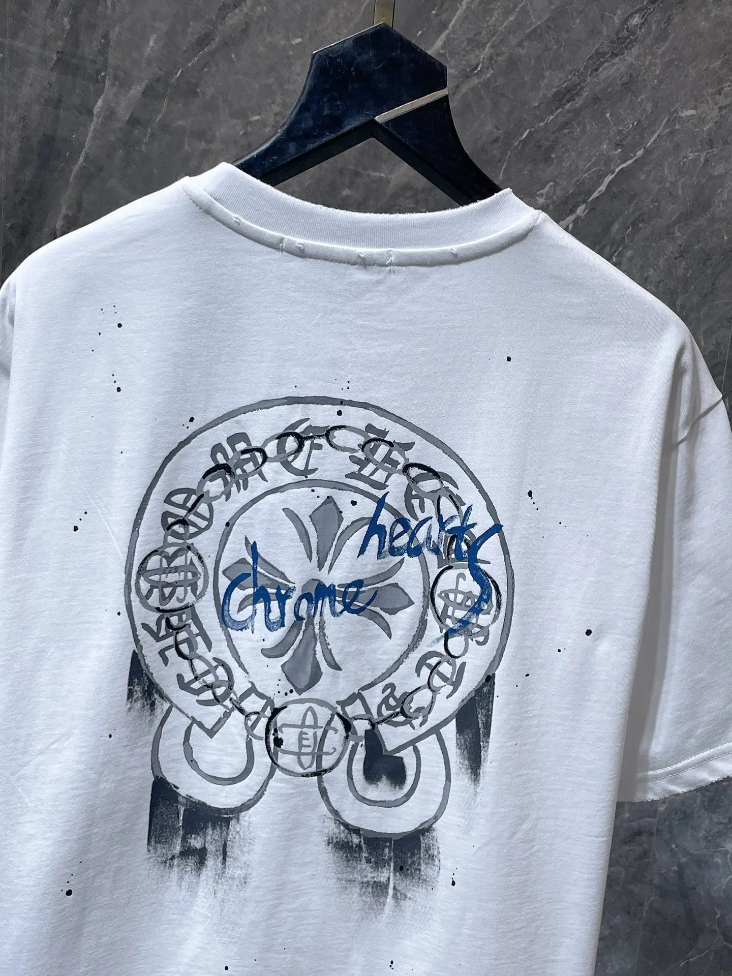 Hand-Painted Ink Splatter Logo T-Shirt D5515446 — view 6