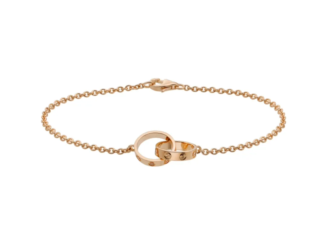 Love Interlocking Double Ring Bracelet D15016886
