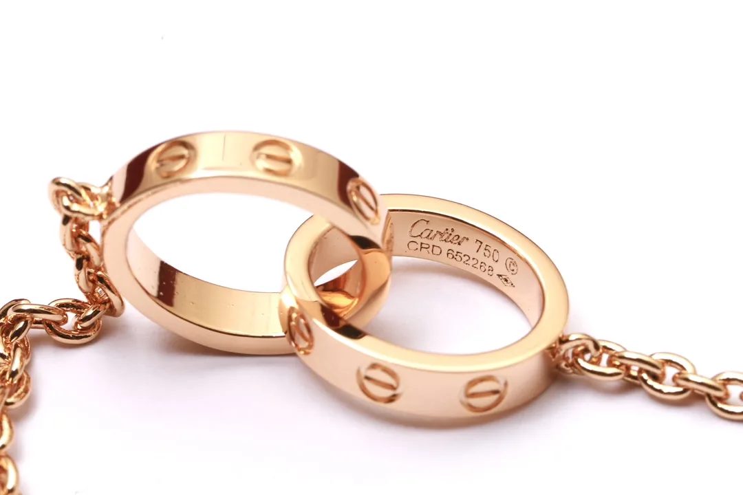 Love Interlocking Double Ring Bracelet D15016886 — view 7