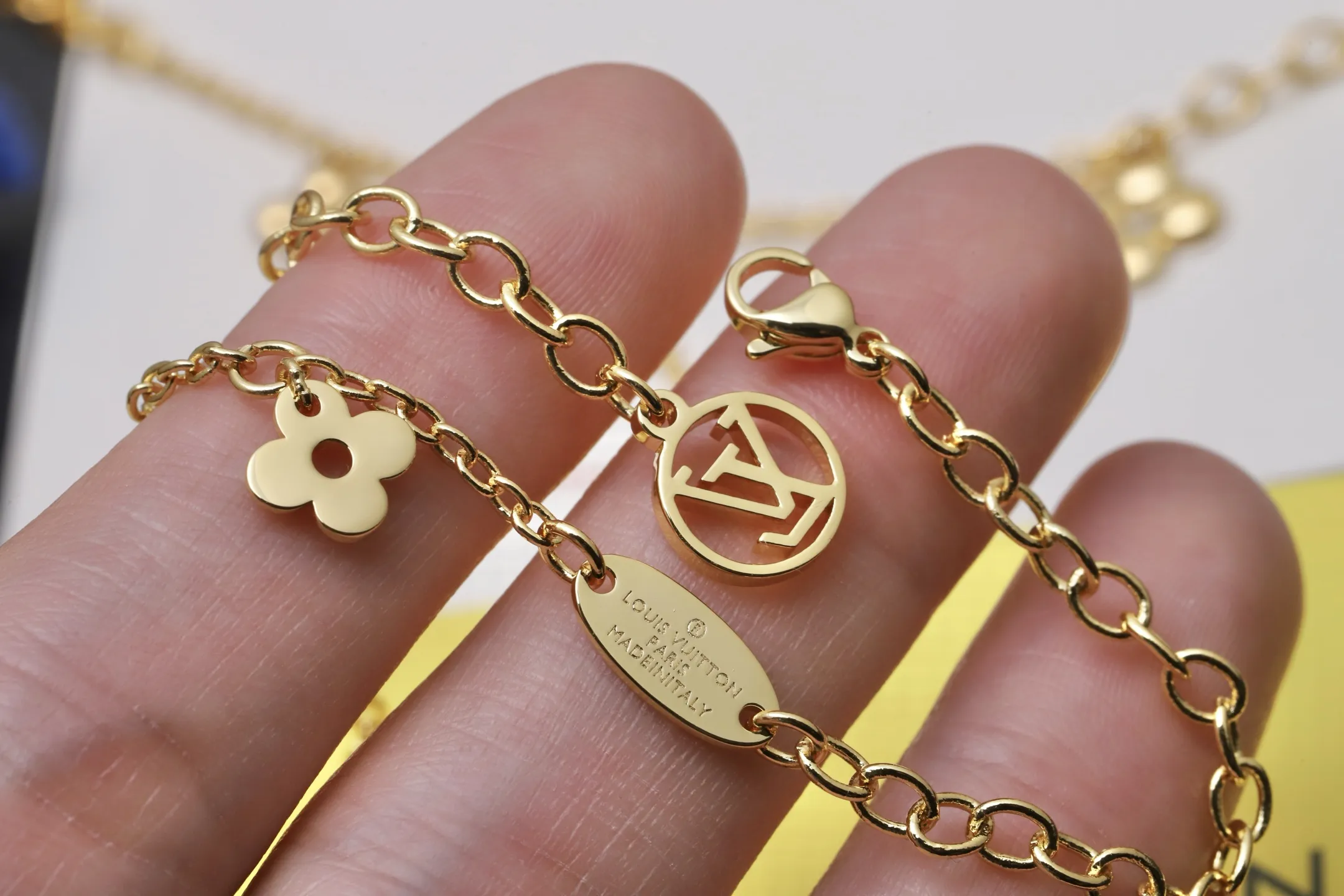 Monogram Flower Charm Necklace D13517637 — view 5
