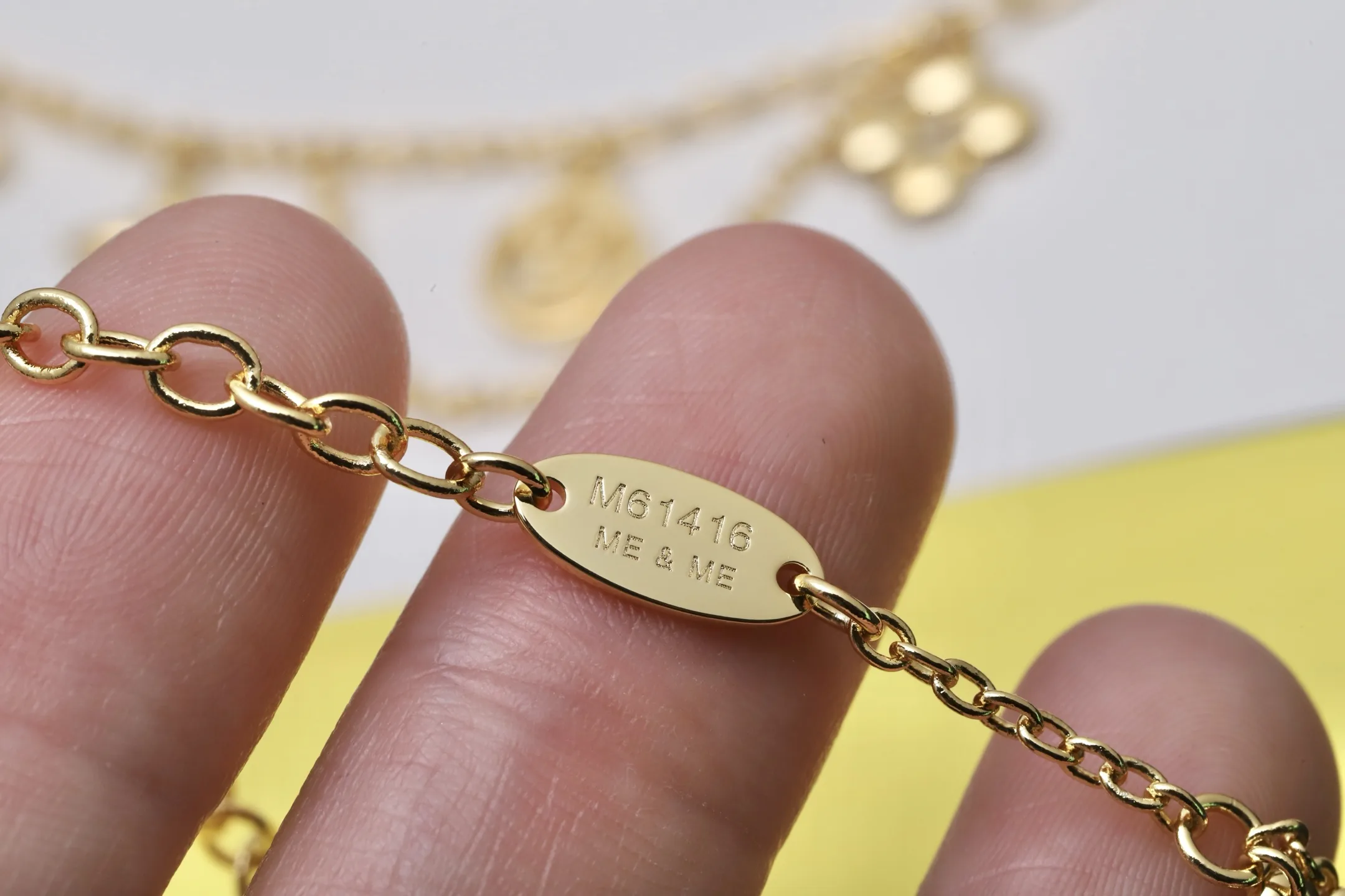 Monogram Flower Charm Necklace D13517637 — view 6