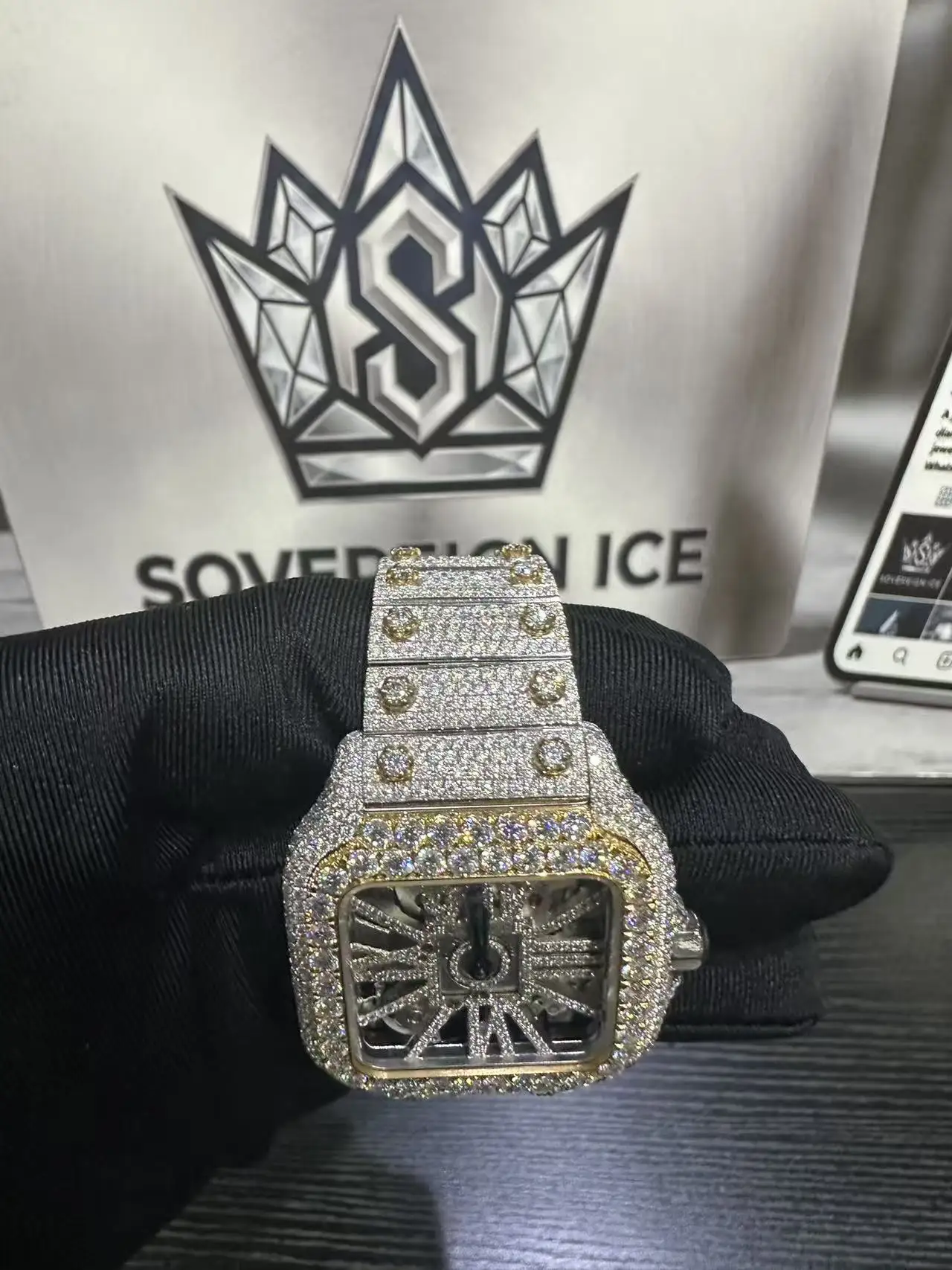 Cartier Santos Skeleton Moissanite Watch WHSA0015 D1008018586 — view 4