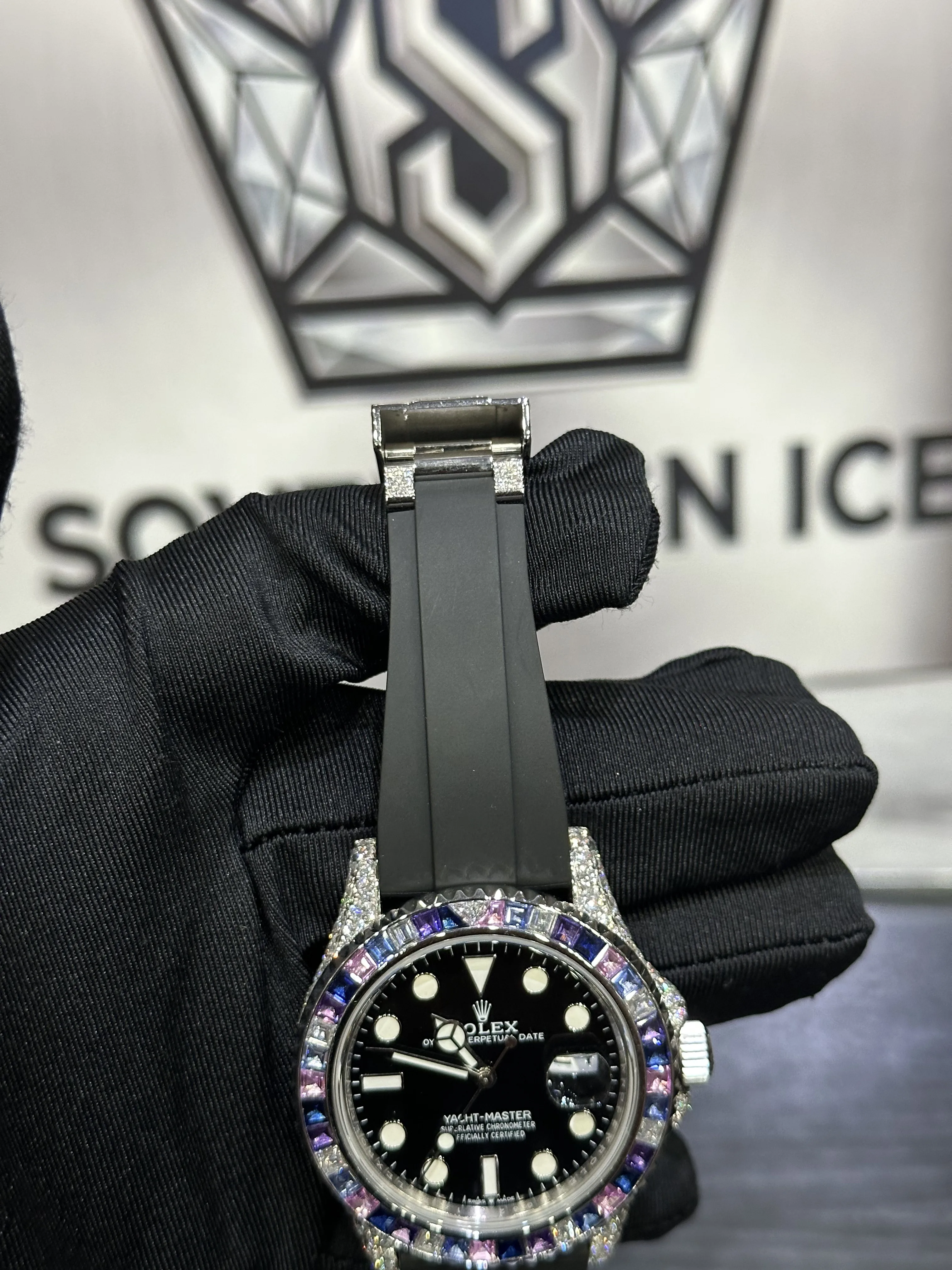 Rolex Oyster Perpetual Yacht-Master (VVS Moissanite Watch) D680018596 — view 3