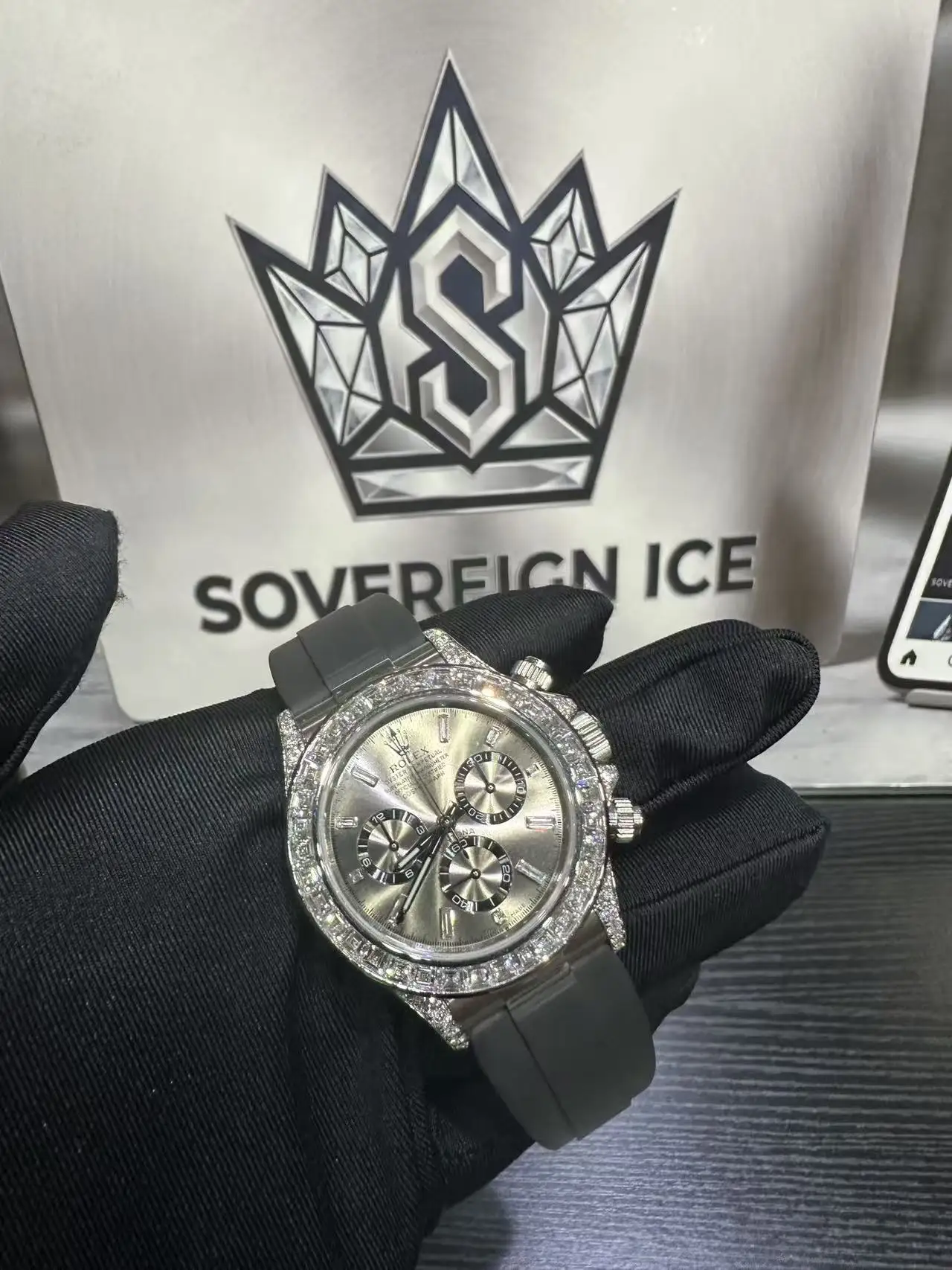 Rolex Cosmograph Daytona (VVS Moissanite Watch) D680018597