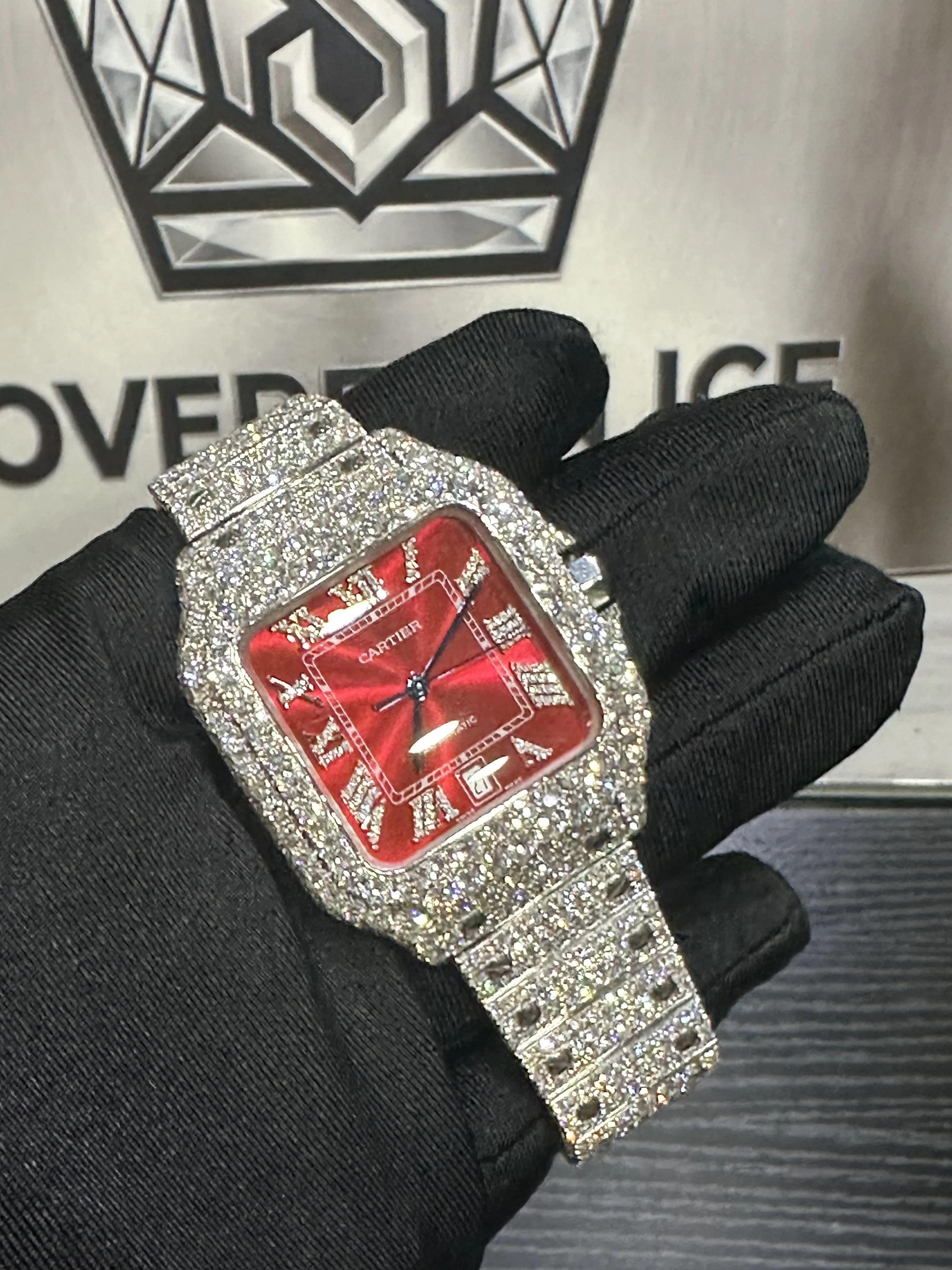 Cartier Santos Collection (VVS Lab-grown Diamond Watch) D3000018599