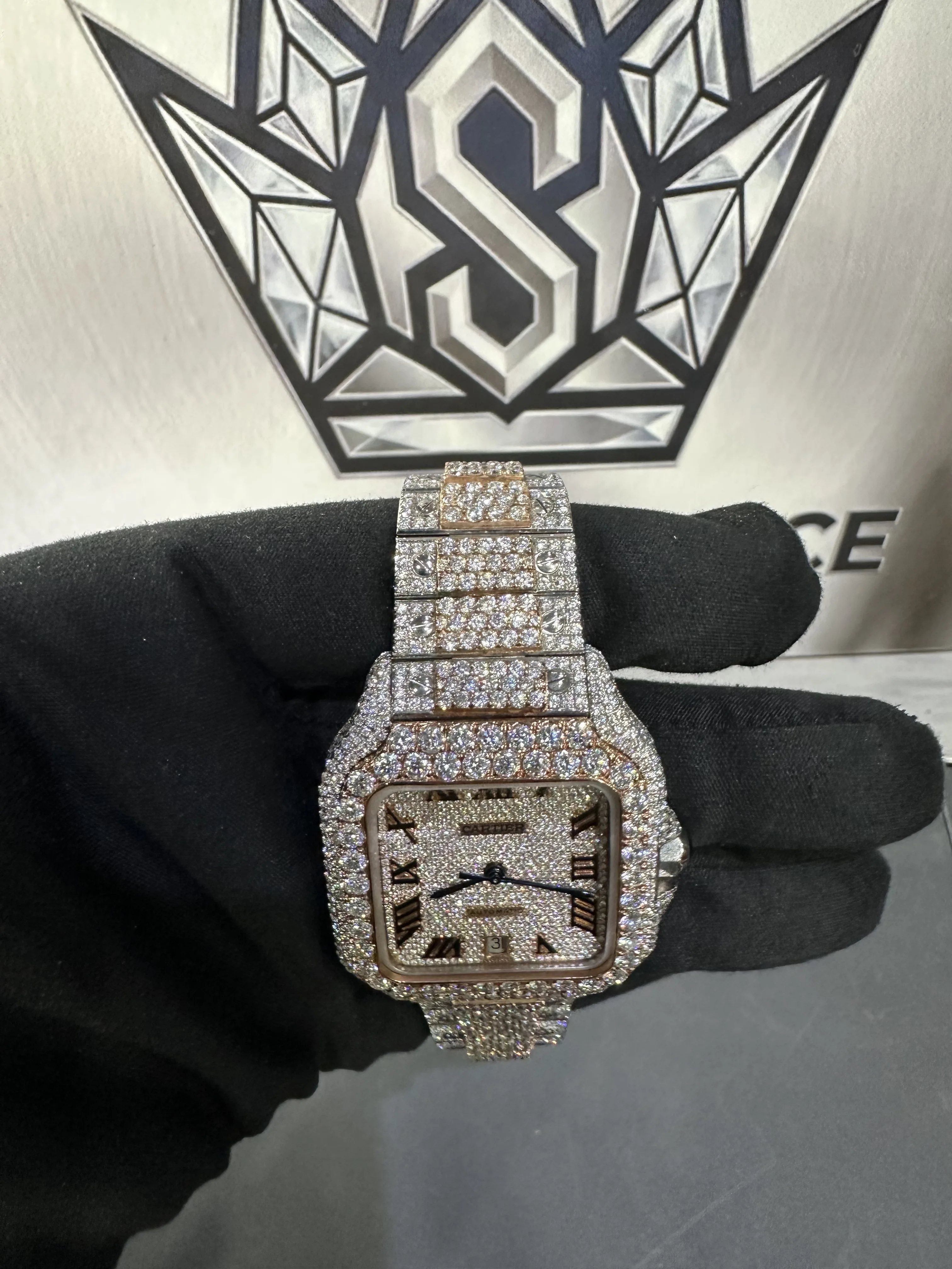 Cartier Santos-inspired VVS Moissanite Watch D1005018604 — view 3