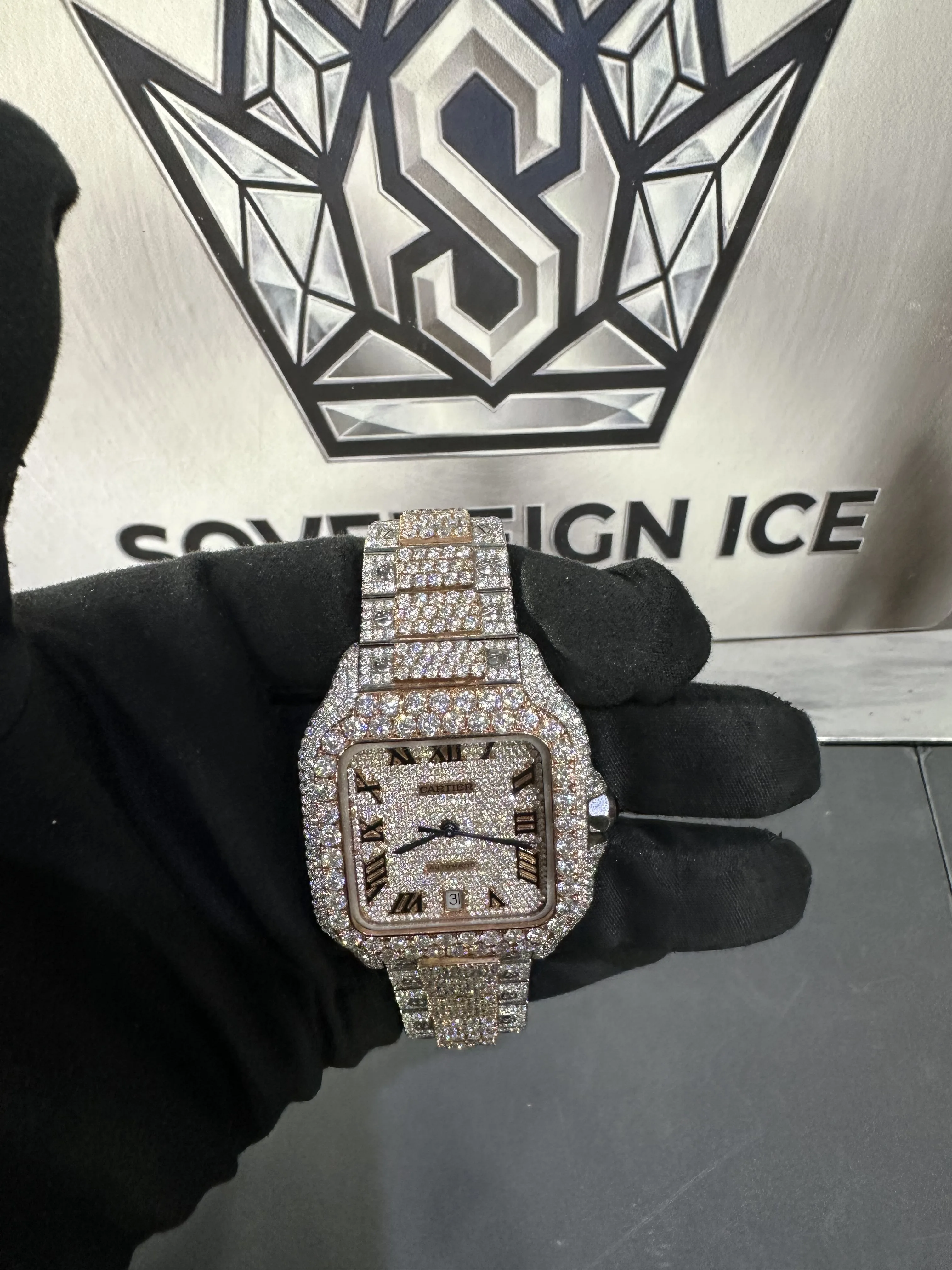 Cartier Santos-inspired VVS Moissanite Watch D1005018604 — view 5