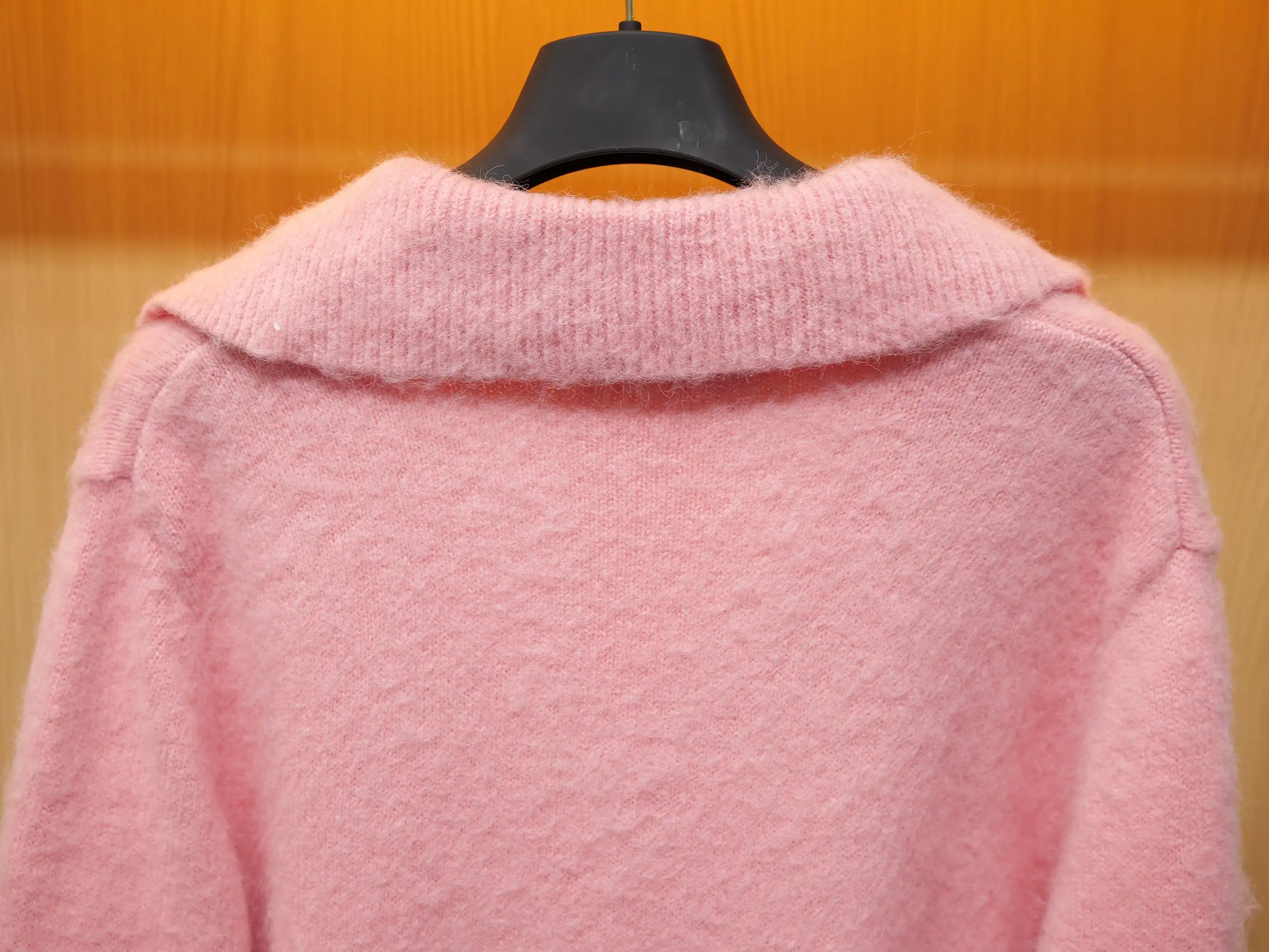 Brushed Knit Pullover with Leather Trim D30521416 — view 5