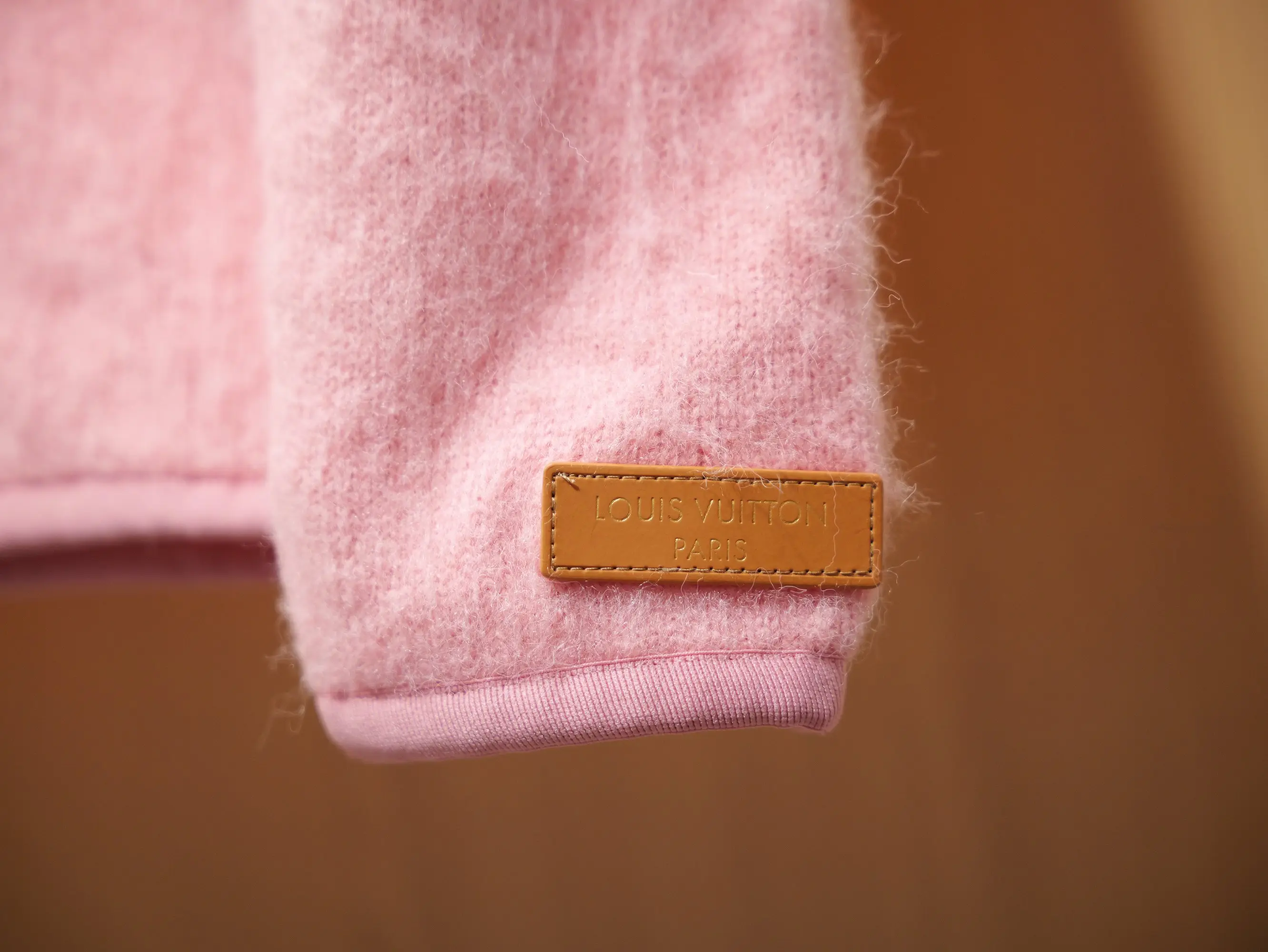 Brushed Knit Pullover with Leather Trim D30521416 — view 6