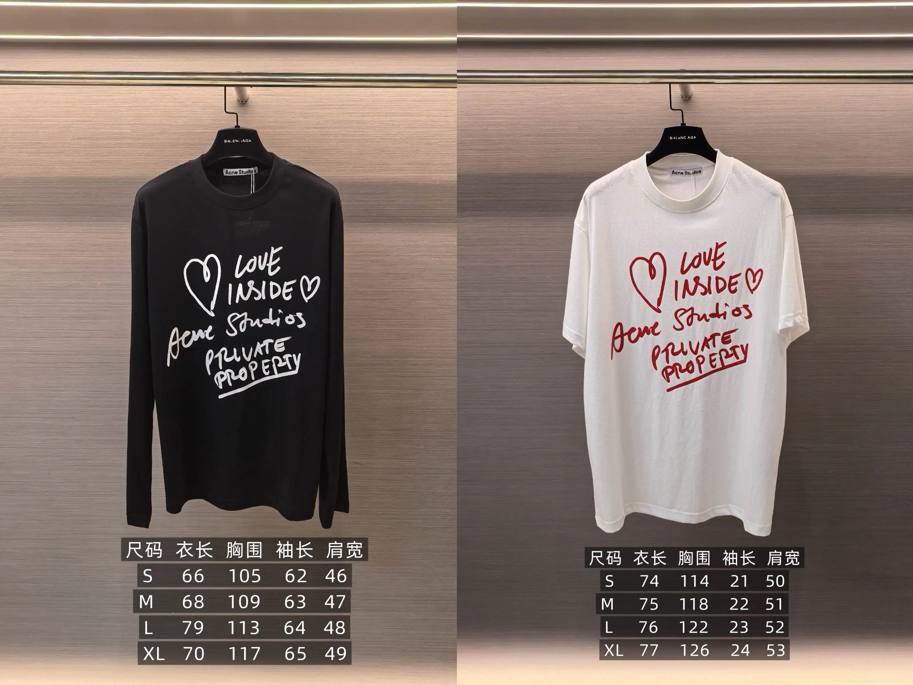 Acne Studios Heart Graphic Long-Sleeve T-Shirt D13522437 — view 9