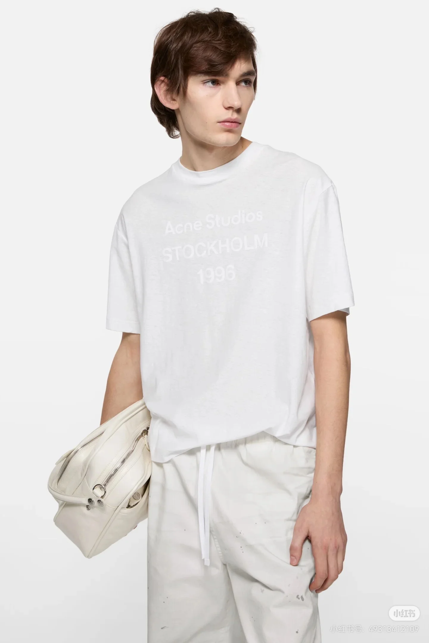 1996 Logo-Print Linen-Blend T-Shirt D13522462