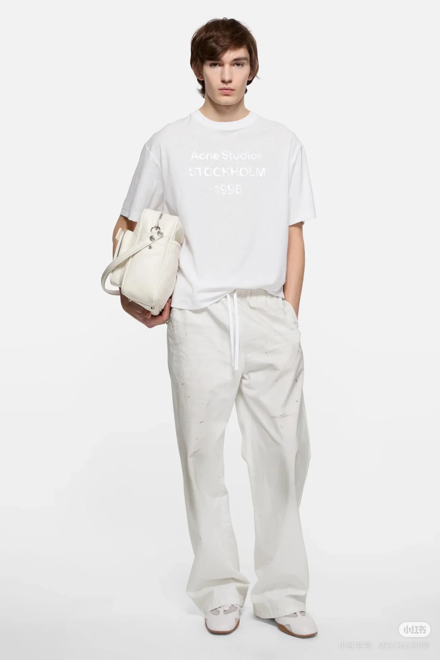 1996 Logo-Print Linen-Blend T-Shirt D13522462 — view 7