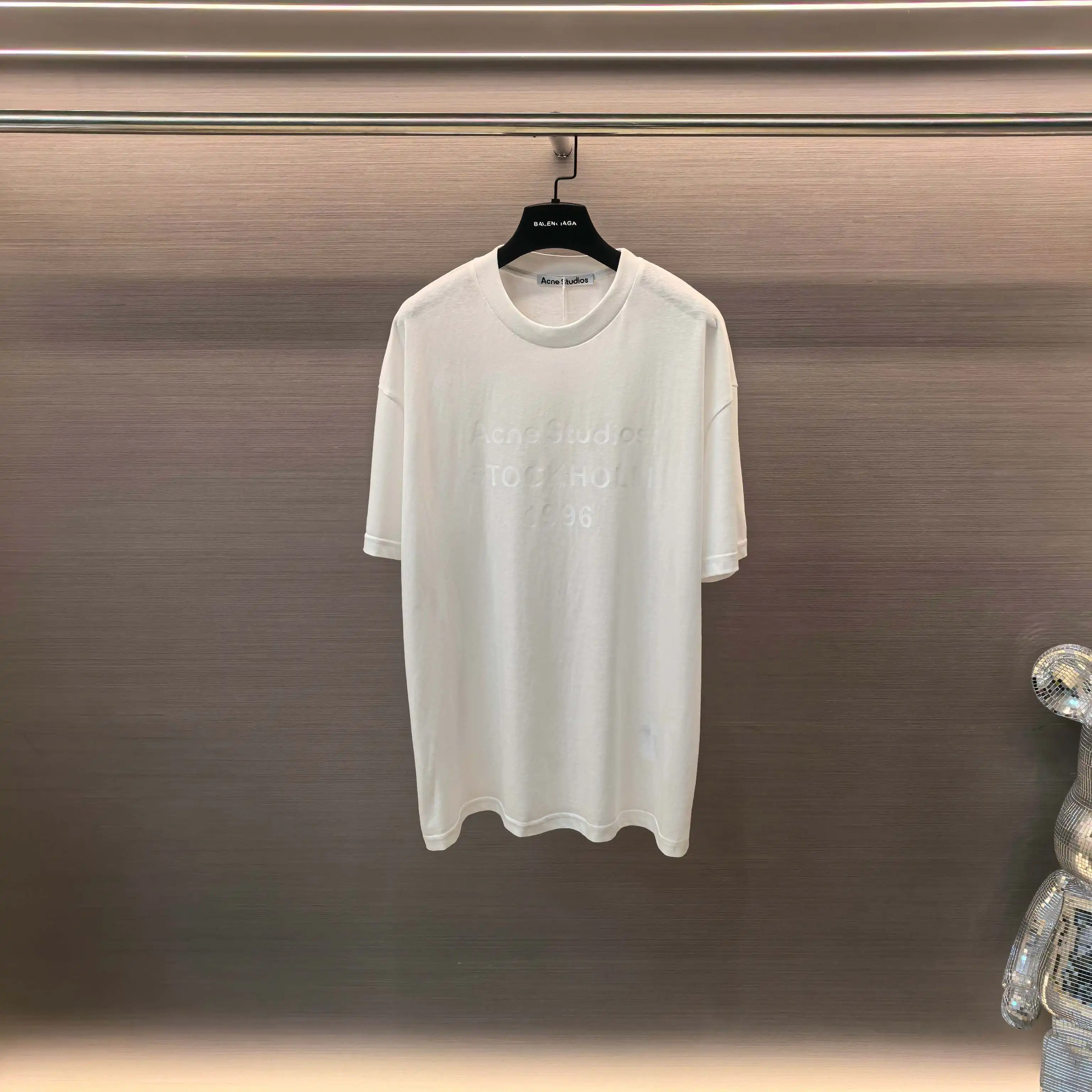 Acne Studios 1996 Logo Linen-Blend T-Shirt D13522461 — view 2