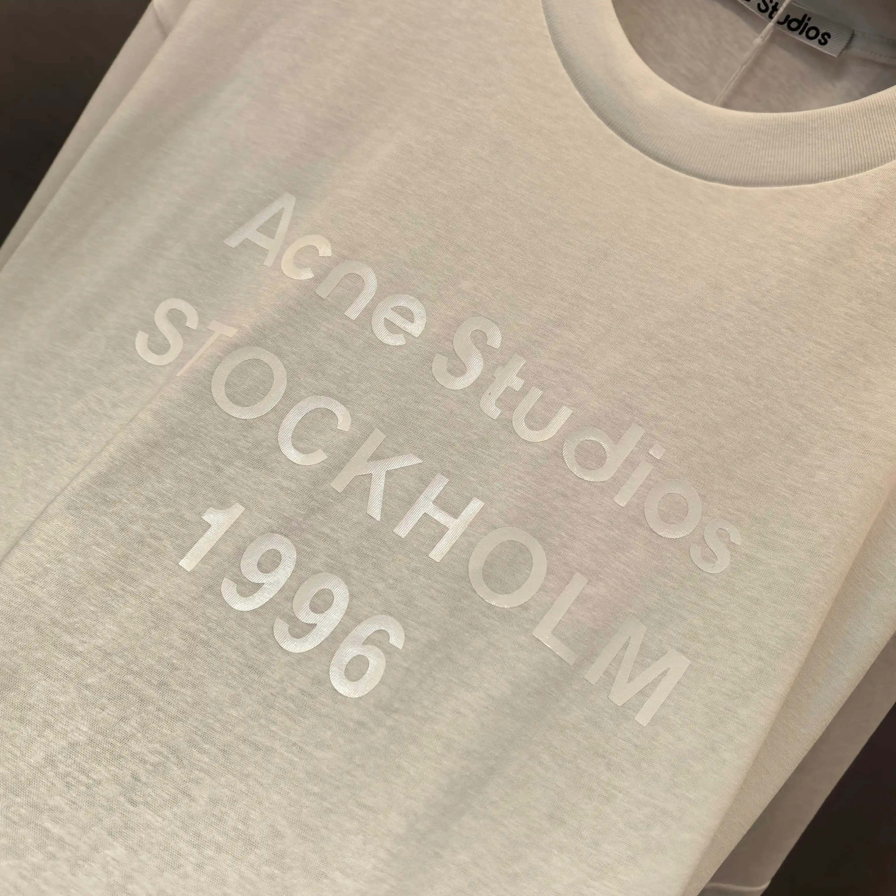 Acne Studios 1996 Logo Linen-Blend T-Shirt D13522461 — view 6